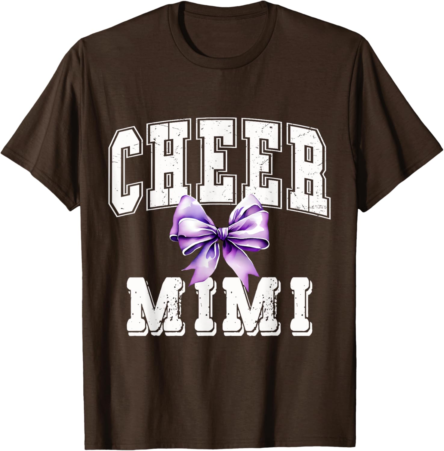 Cheer MIMI Coquette Purple Bow Cheerleader T-Shirt for Stylish Fans - 12