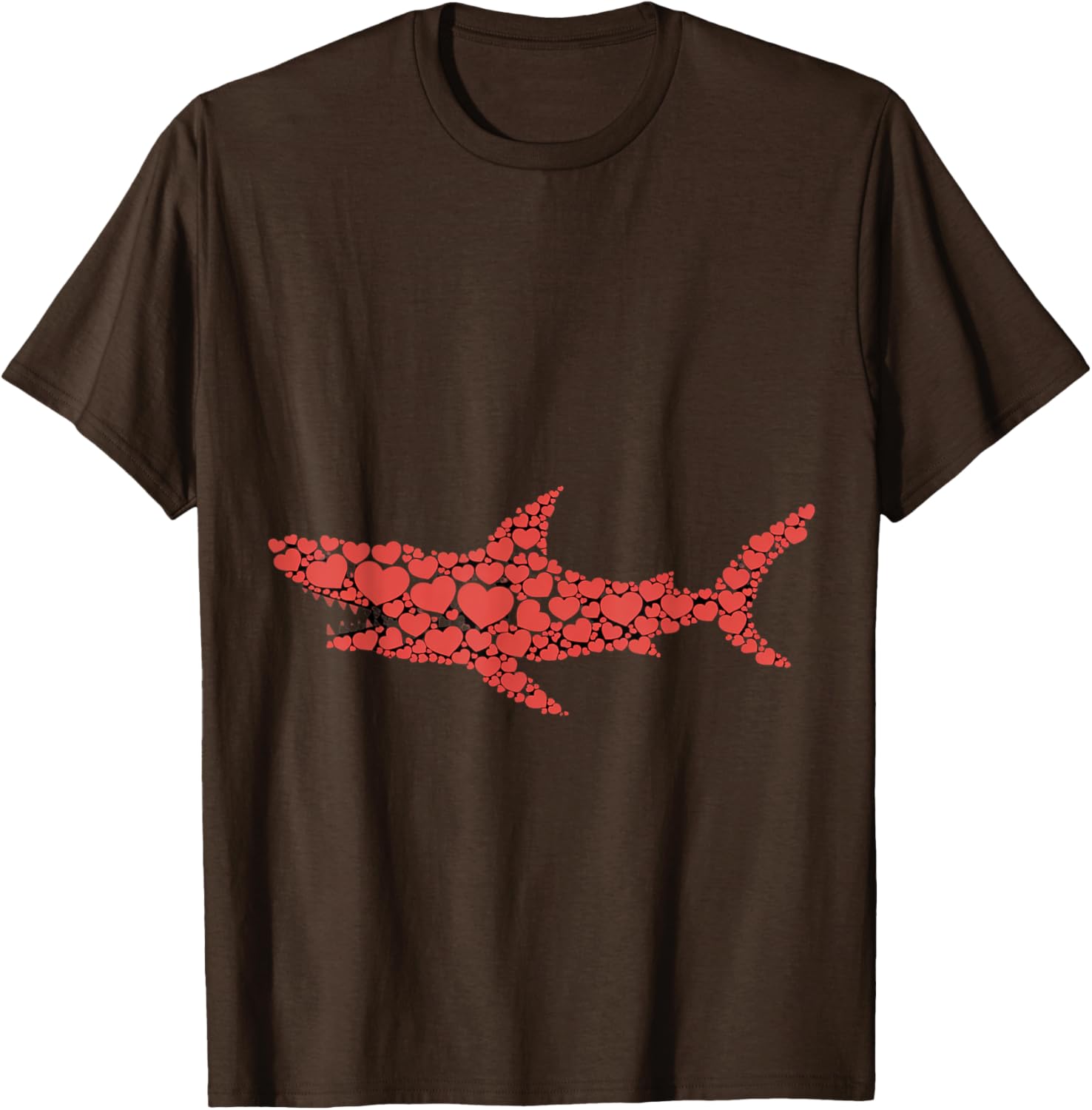 Adorable Valentine's Day Shark Red Heart T-Shirt for Family Fun - 2