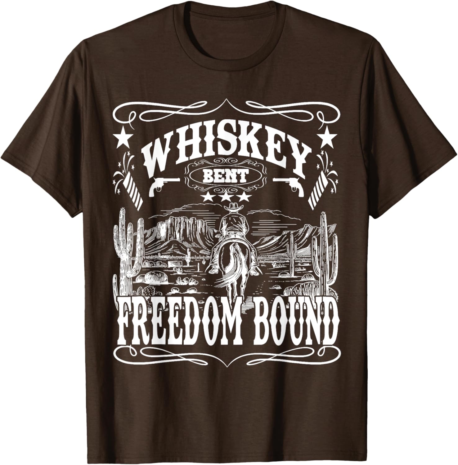 American Cowboy Whiskey Bent Freedom Bound T-Shirt for Comfortable Style - 7