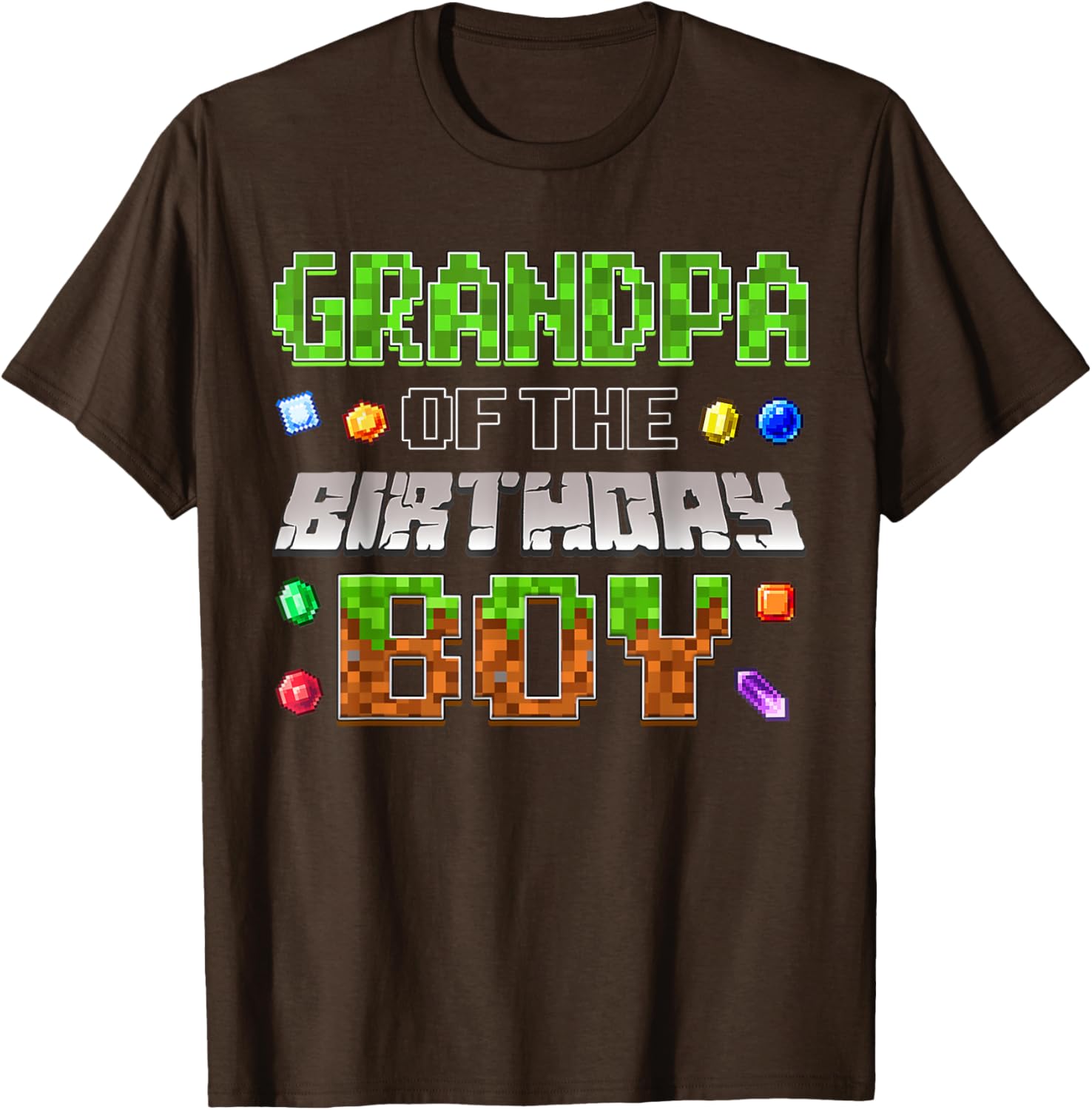 Grandpa of the Birthday Boy Pixel Number T-Shirt for Fun Celebrations - 29