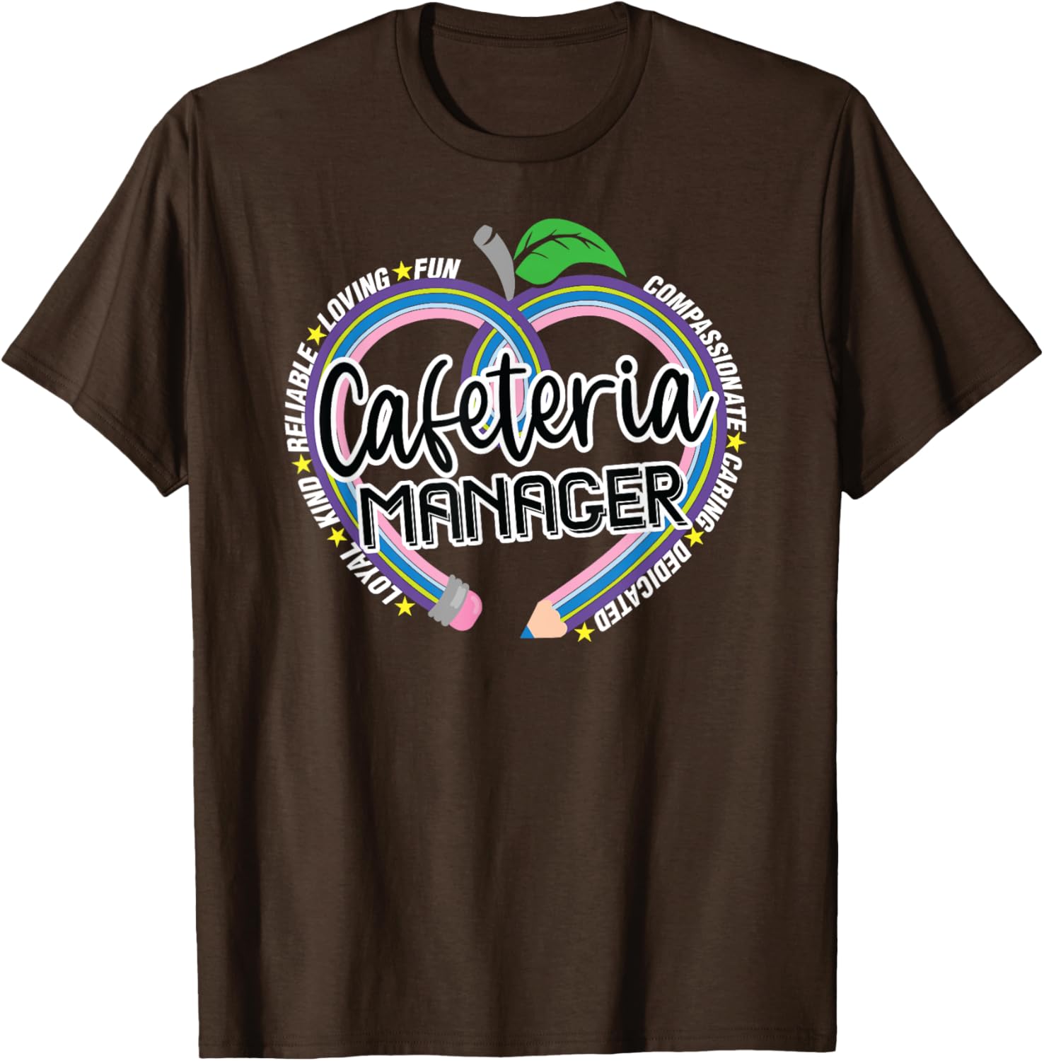 Cafeteria Manager T-Shirt for School Lunch Heroes - Fun Food Services Tee - 16
