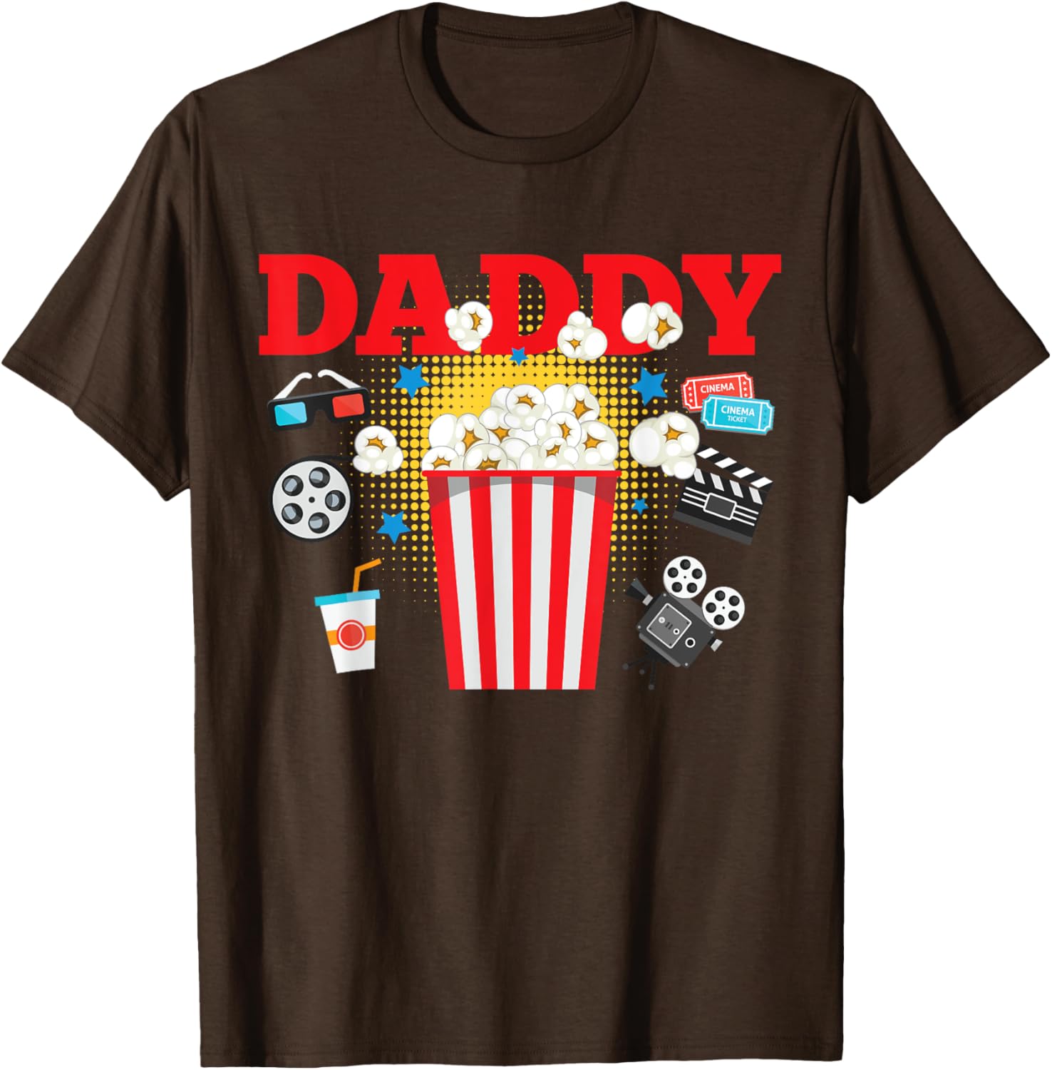 Movie Night Party Daddy Birthday T-Shirt for Fun Family Celebrations - 10