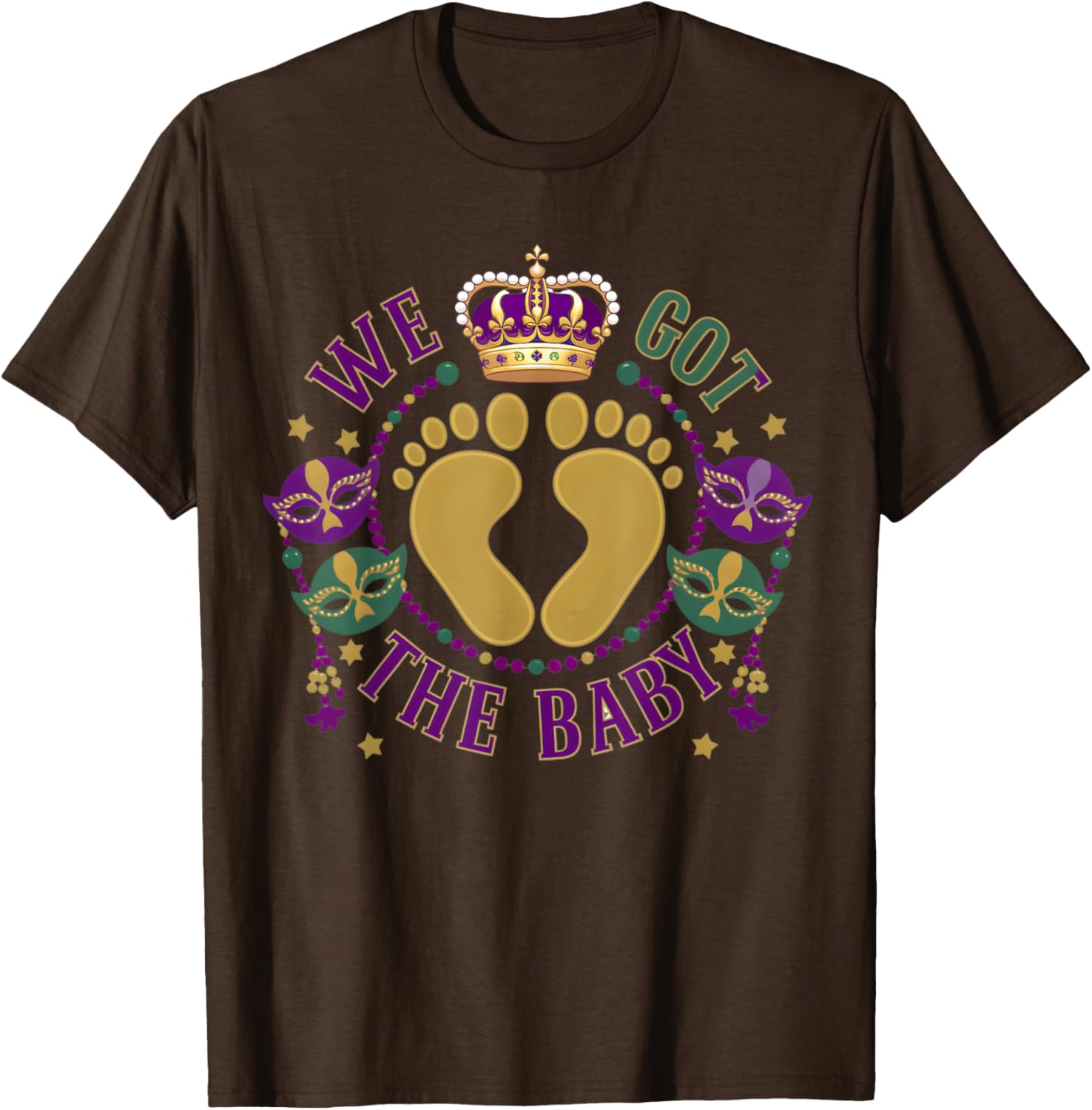We Got The Baby Mardi Gras Pregnancy Announcement T-Shirt for Moms - 3