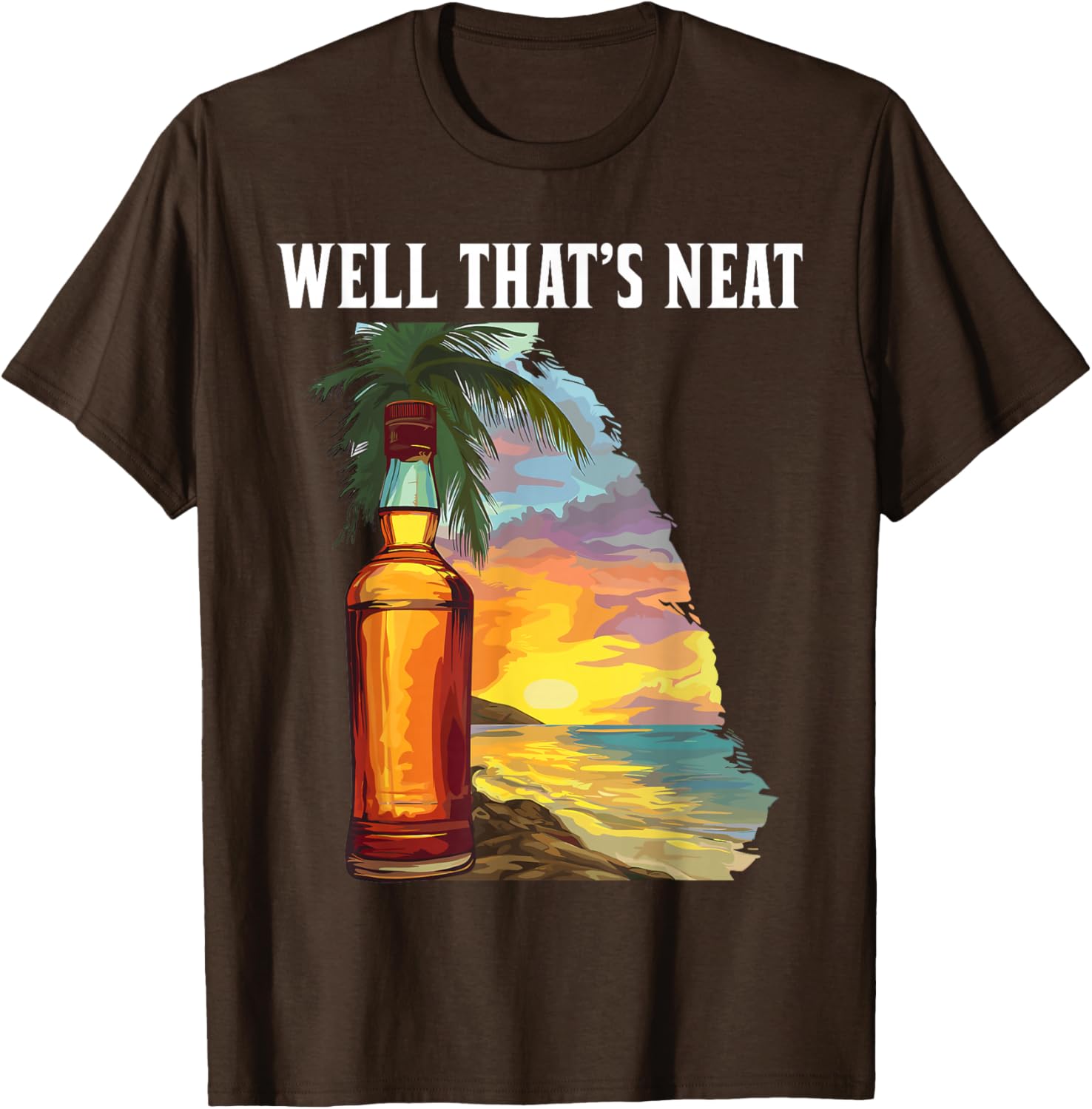 Whiskey Beach Sunset T-Shirt - Perfect for Relaxed Summer Vibes - 1