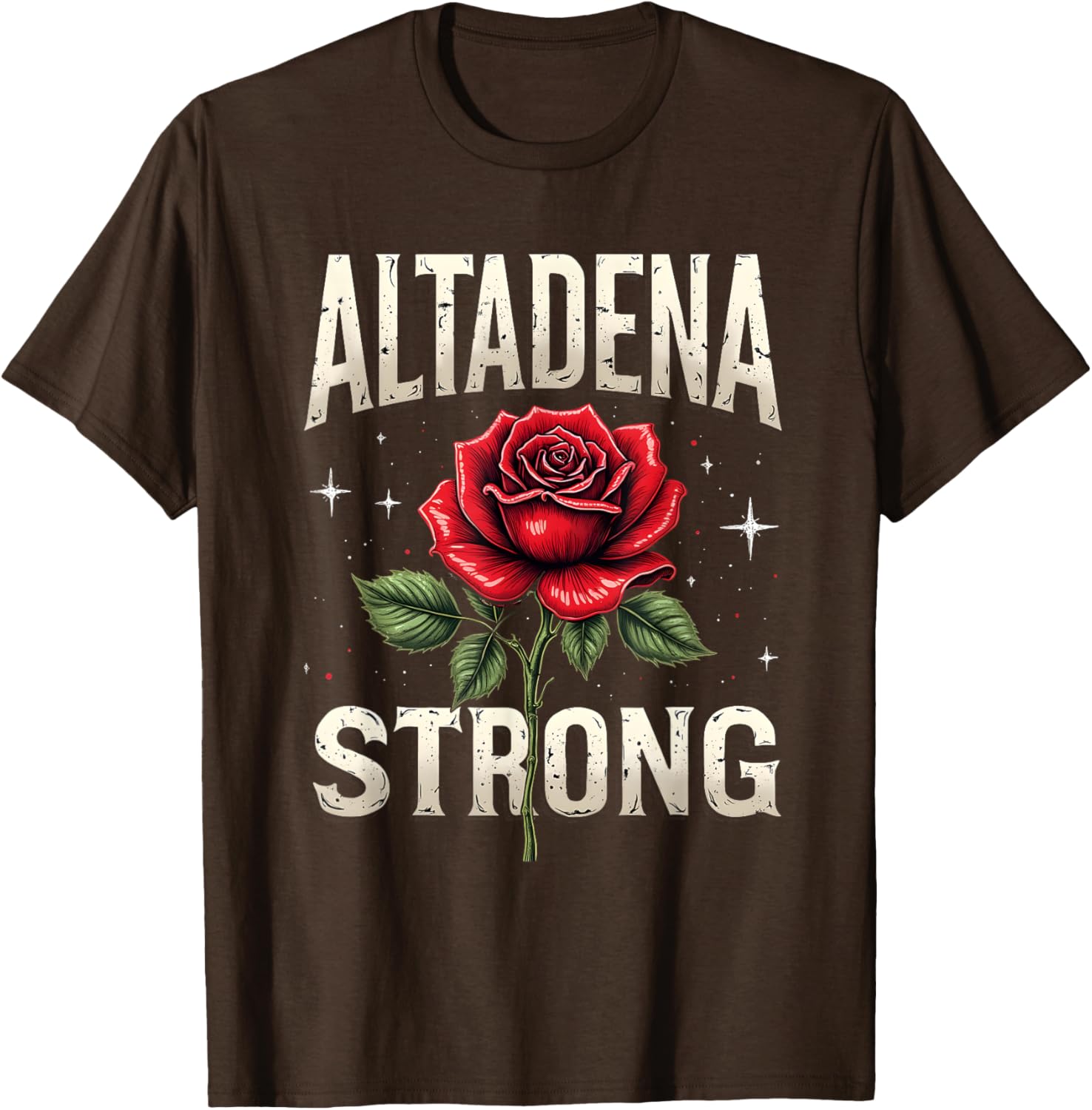 Altadena Strong Red Rose Costume Design T-Shirt for Unique Style - 10