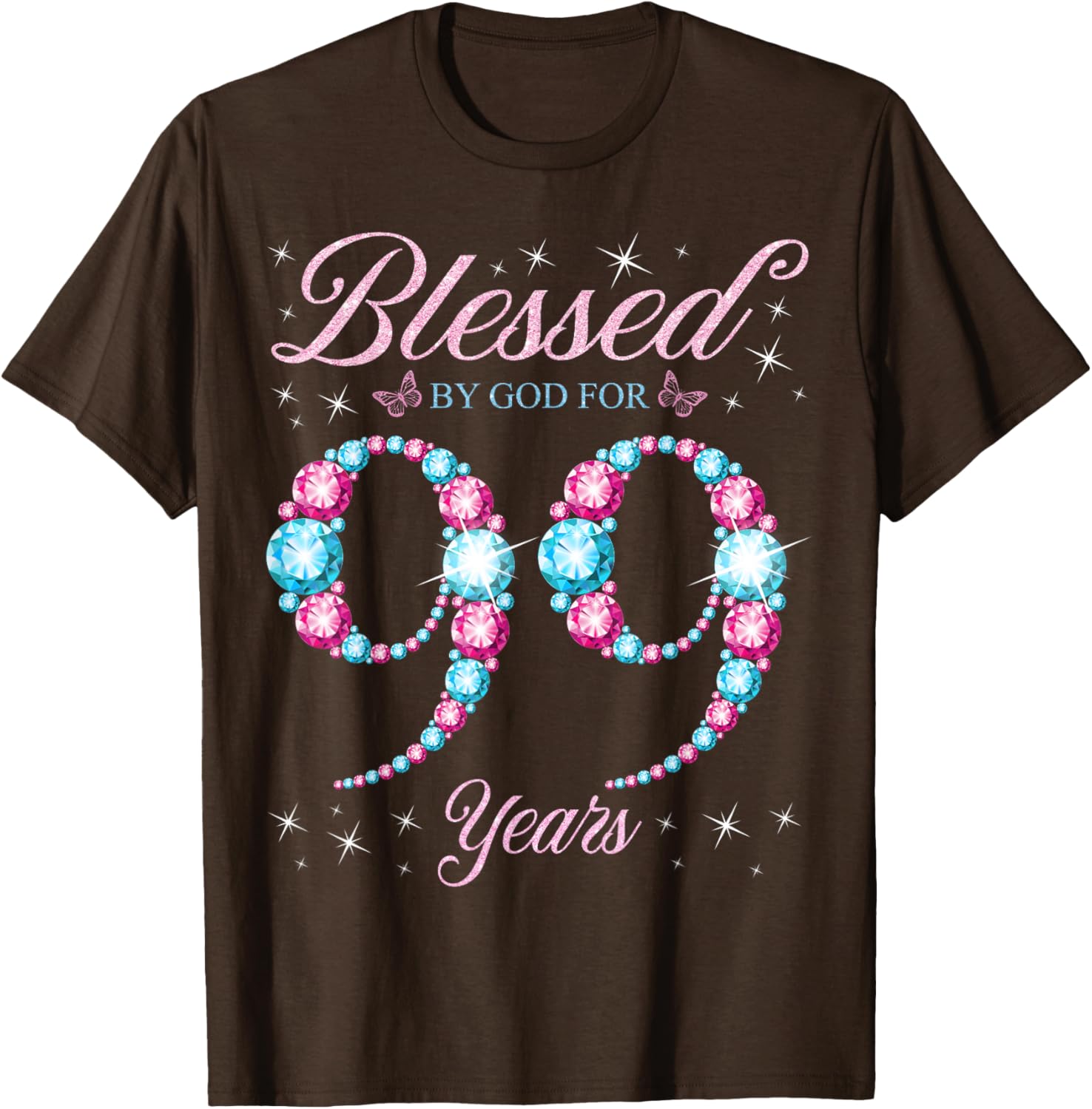 Blessed By God 99th Birthday Queen T-Shirt for Celebrating Her Legacy - 12
