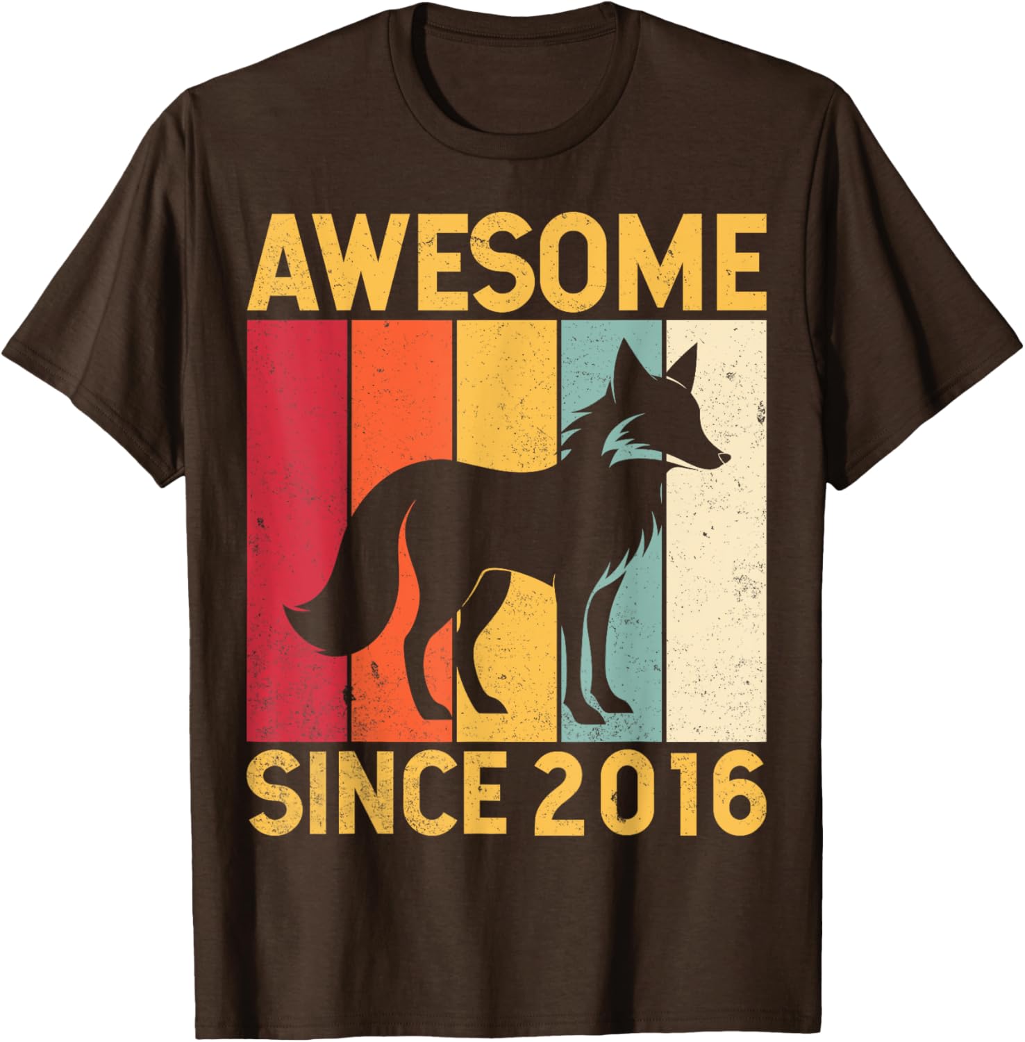 Awesome Fox Lover Retro 9th Birthday T-Shirt Since 2016 for Kids - 18