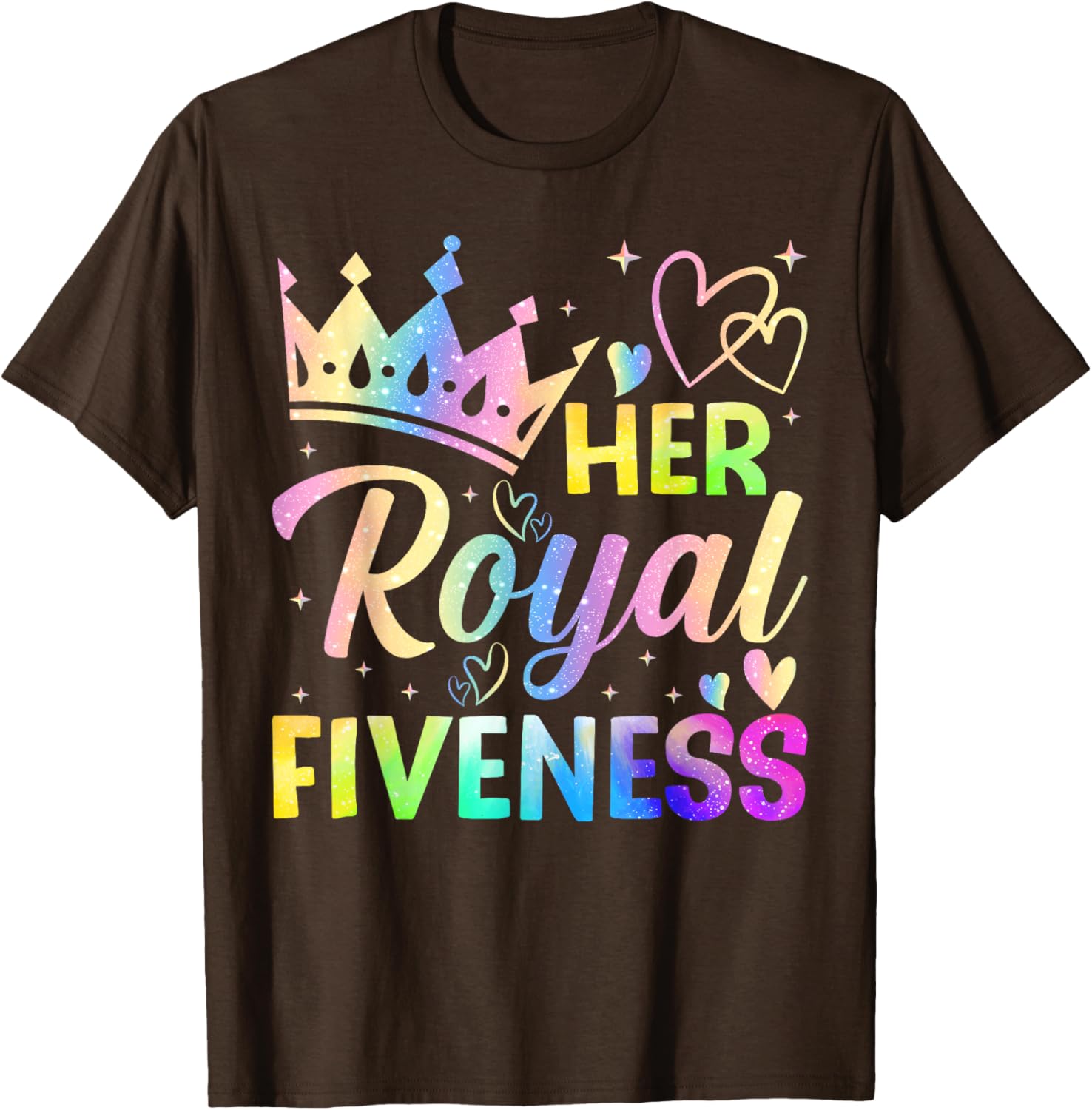 Her Royal Fiveness 5th Birthday T-Shirt for Girls Fun Celebration Outfit - 3