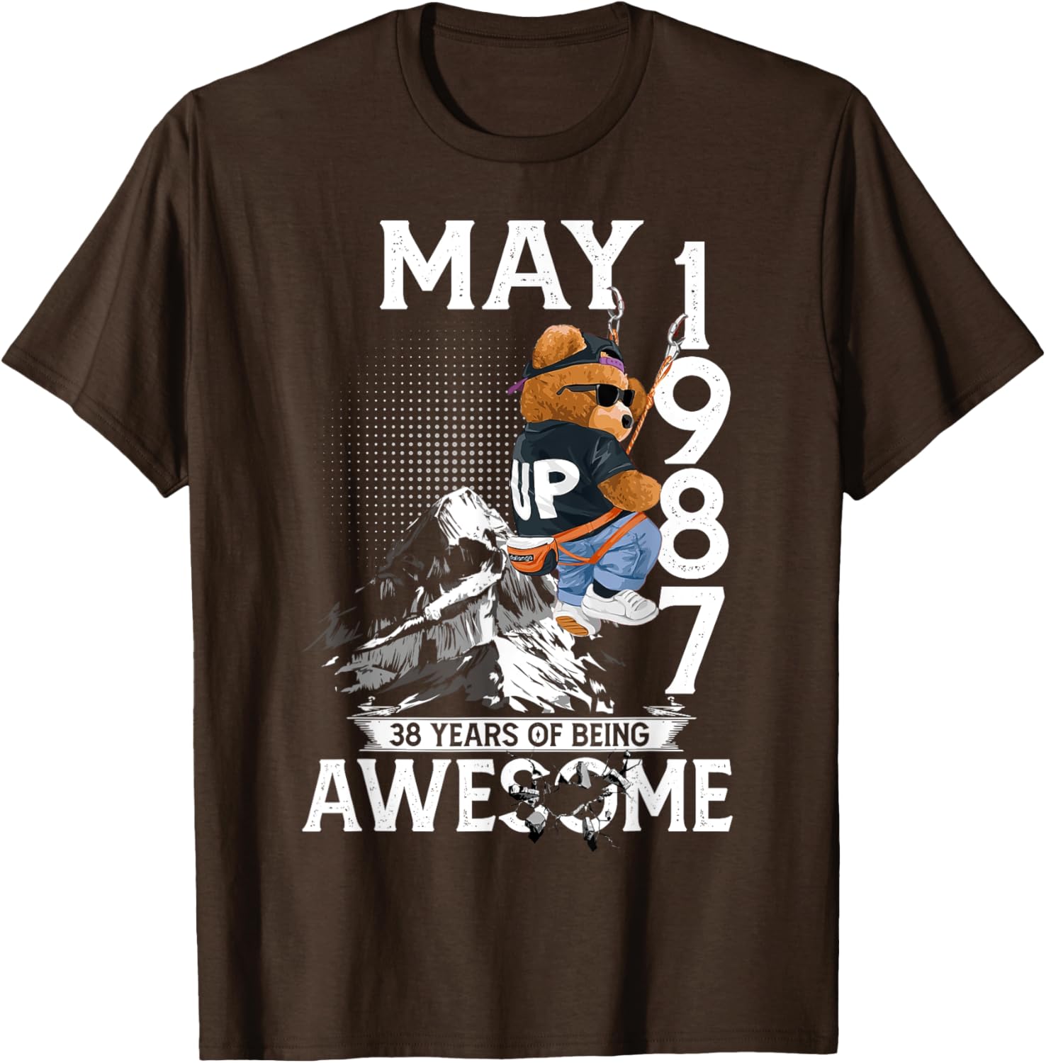 38th Birthday Bear Legends May 1987 T-Shirt for Men Casual Wear - 28