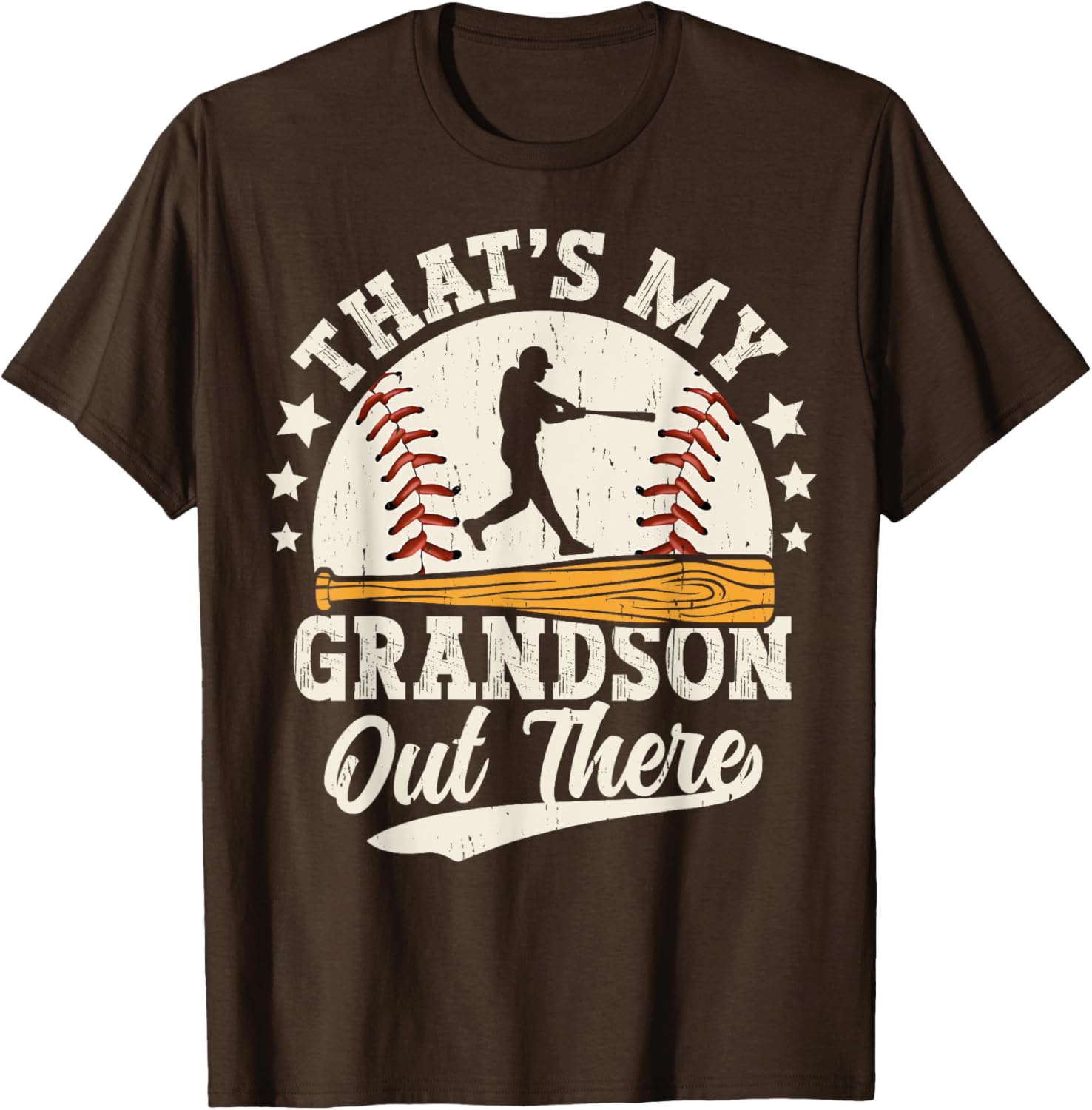 Baseball Grandma Grandpa That's My Grandson Out There T-Shirt - 16