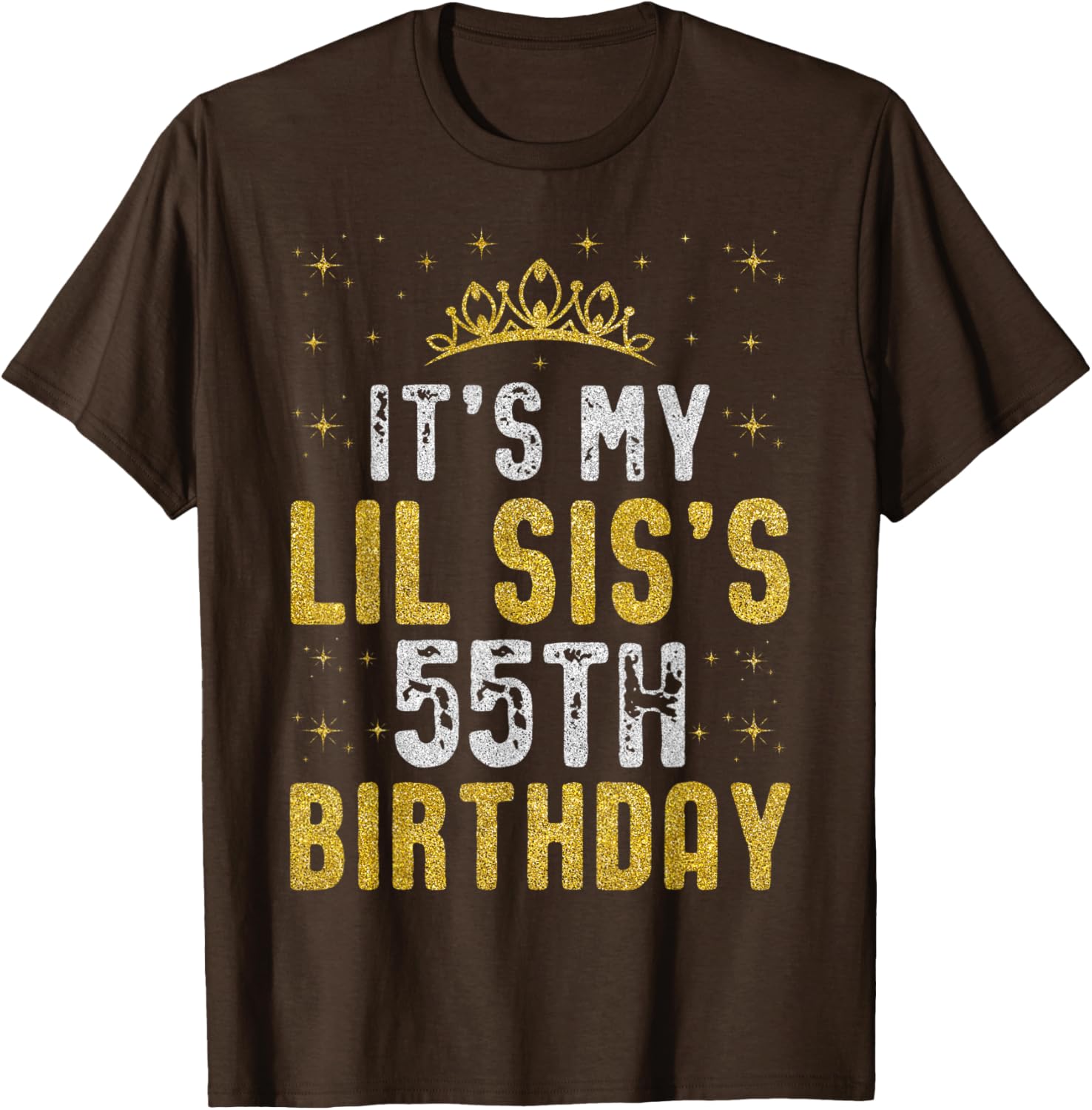 Happy 55th Birthday Lil Sis T-Shirt 1970 Vintage Birthday Gift - 3