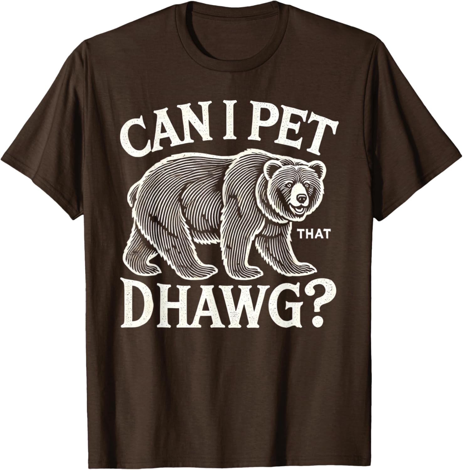 Can I Pet That Dog Bear T-Shirt for Men and Kids - Fun Pet Lover Apparel - 5