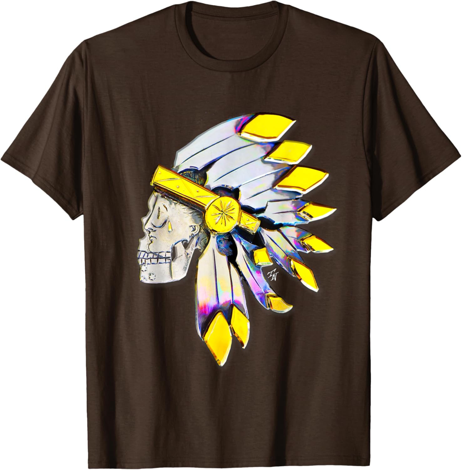 Bad Bronc Unisex Black Skull Graphic Crew Neck T-Shirt for Western Style - 3