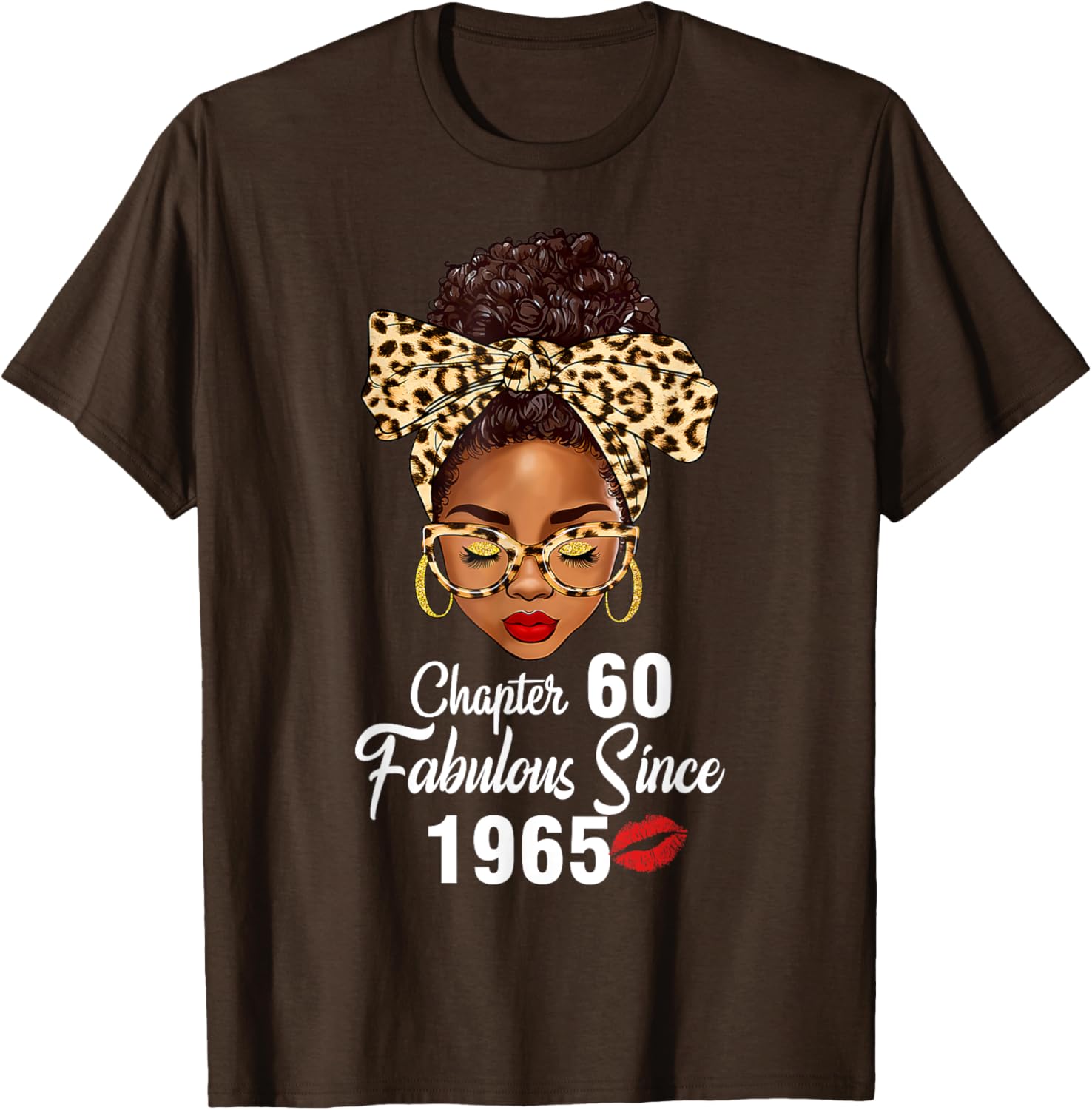 Fabulous Since 1965 60th Birthday Women’s Leopard T-Shirt Gift - 1