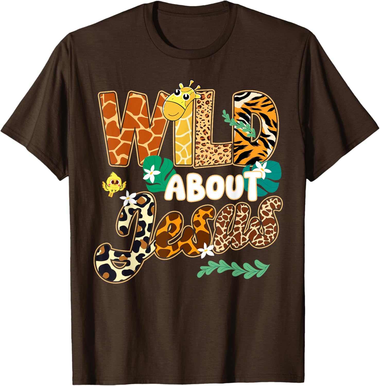 Wild About Jesus Kids T-Shirt with Fun Leopard Zebra Print Design - 6