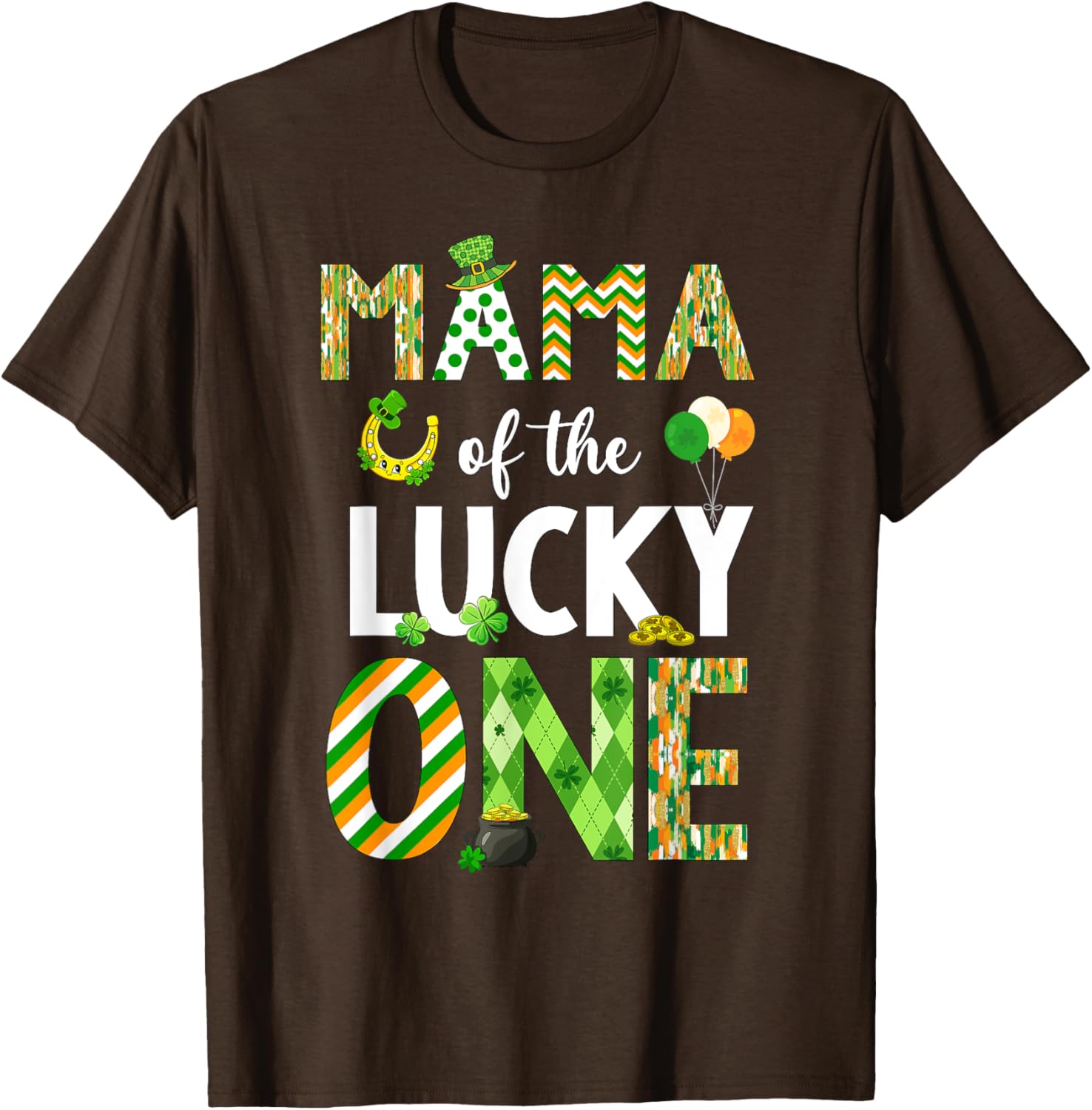 Mama Of The Lucky One 1st Birthday T-Shirt for St. Patrick's Day Fun - 17