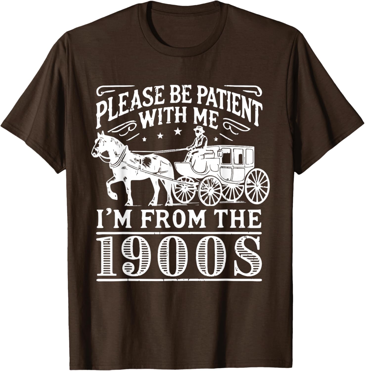 Vintage 1900s Father’s Day T-Shirt for Men - Please Be Patient Design - 3