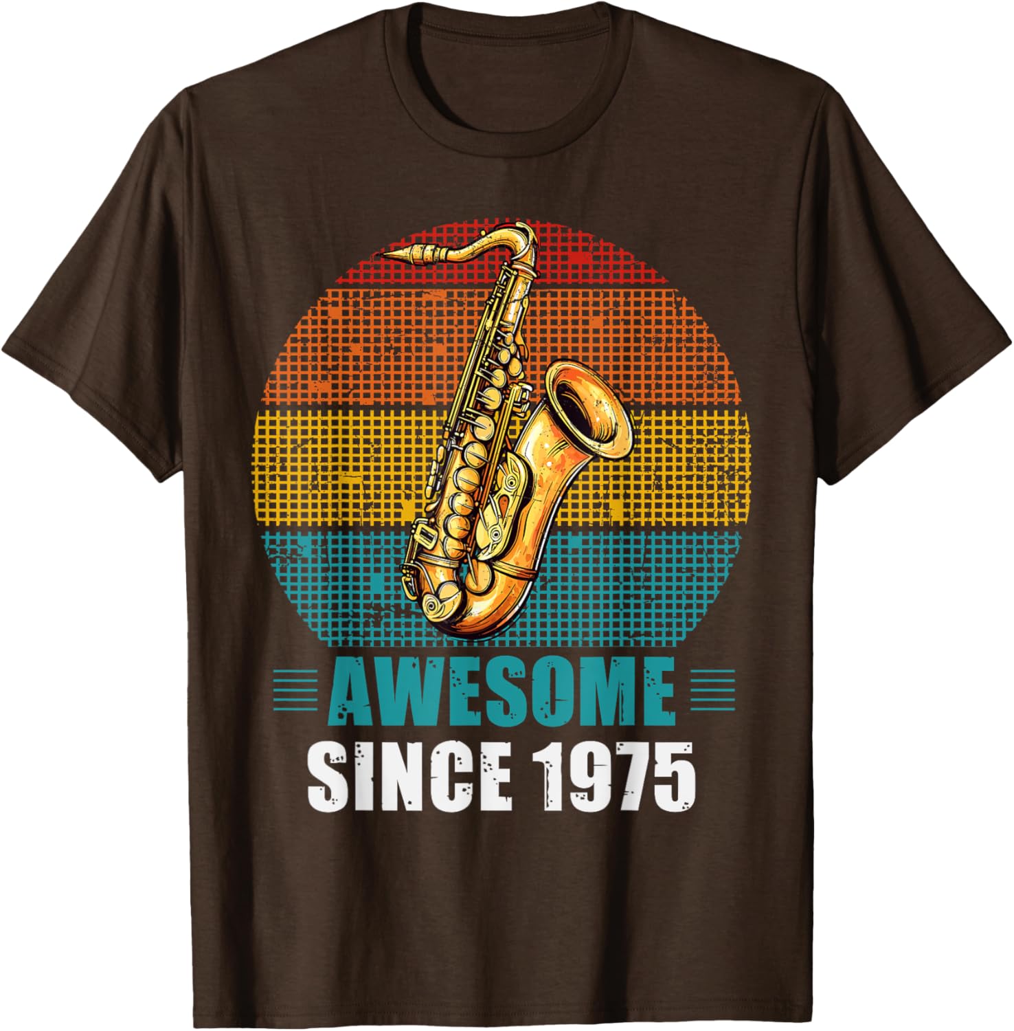 Awesome Since 1975 Vintage Saxophone Player T-Shirt for 50th Birthday - 3