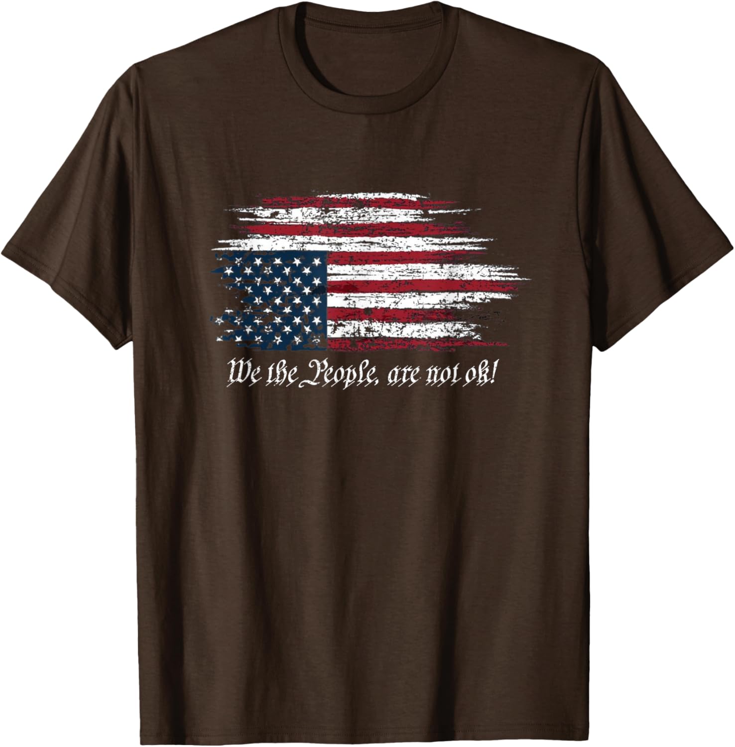 We Are Not OK Upside Down Flag T-Shirt Stylish Distress Signal Tee - 1