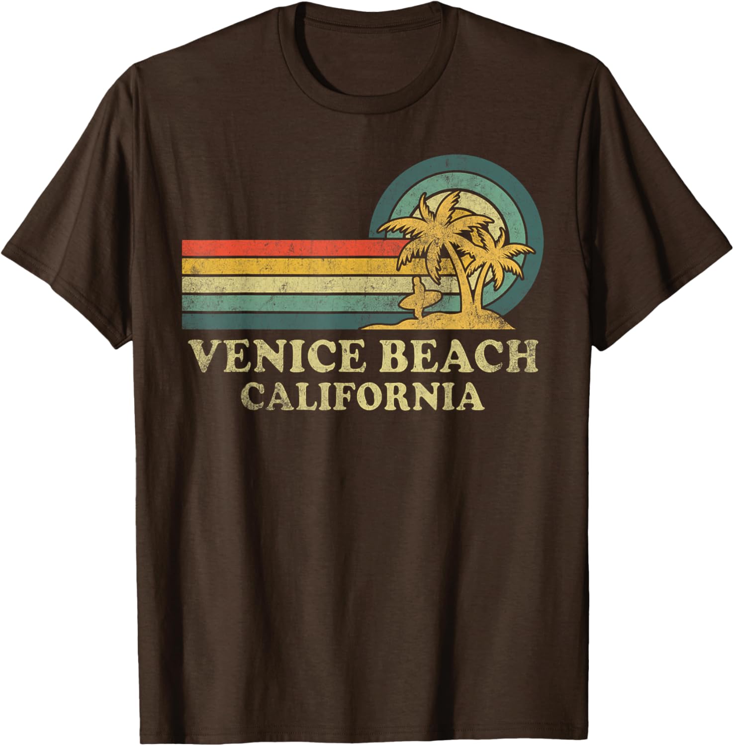 Vintage Venice Beach Family Vacation Palm Tree T-Shirt for Fun Lovers - 14