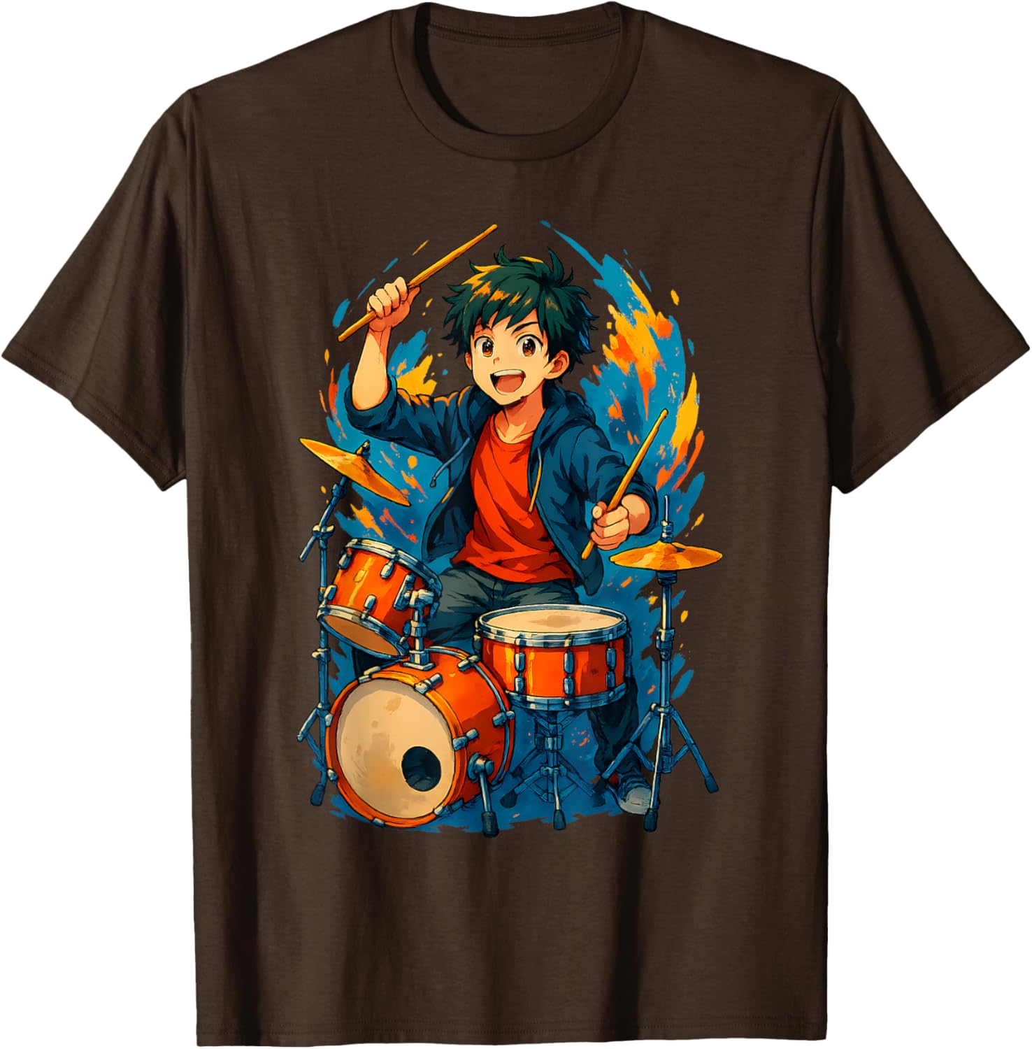 Anime Drummer Music T-Shirt for Music Lovers and Anime Fans - 10