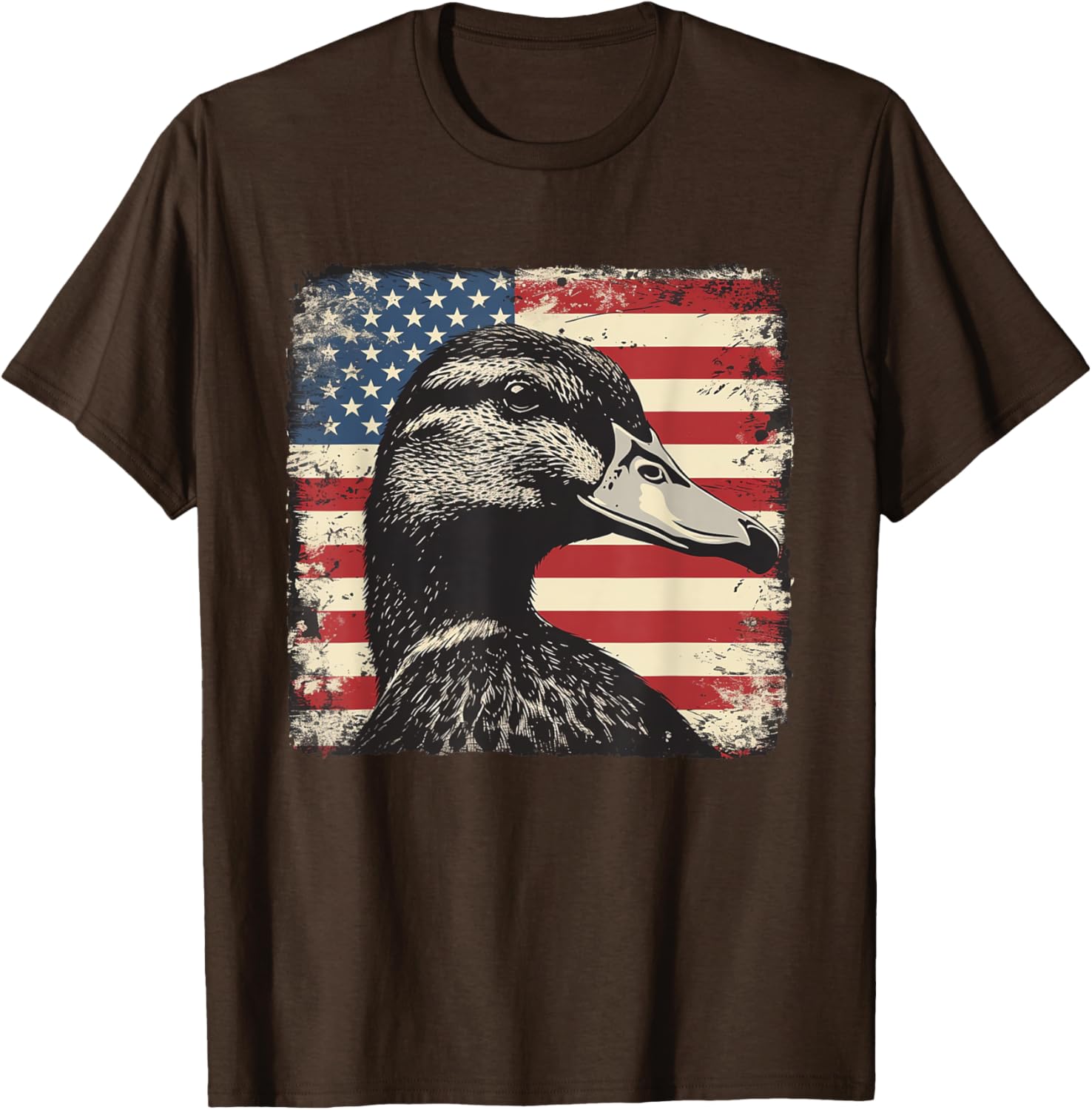 America Flag Duck Shirt for 4th of July | Fun Men's and Women's Tee - 1