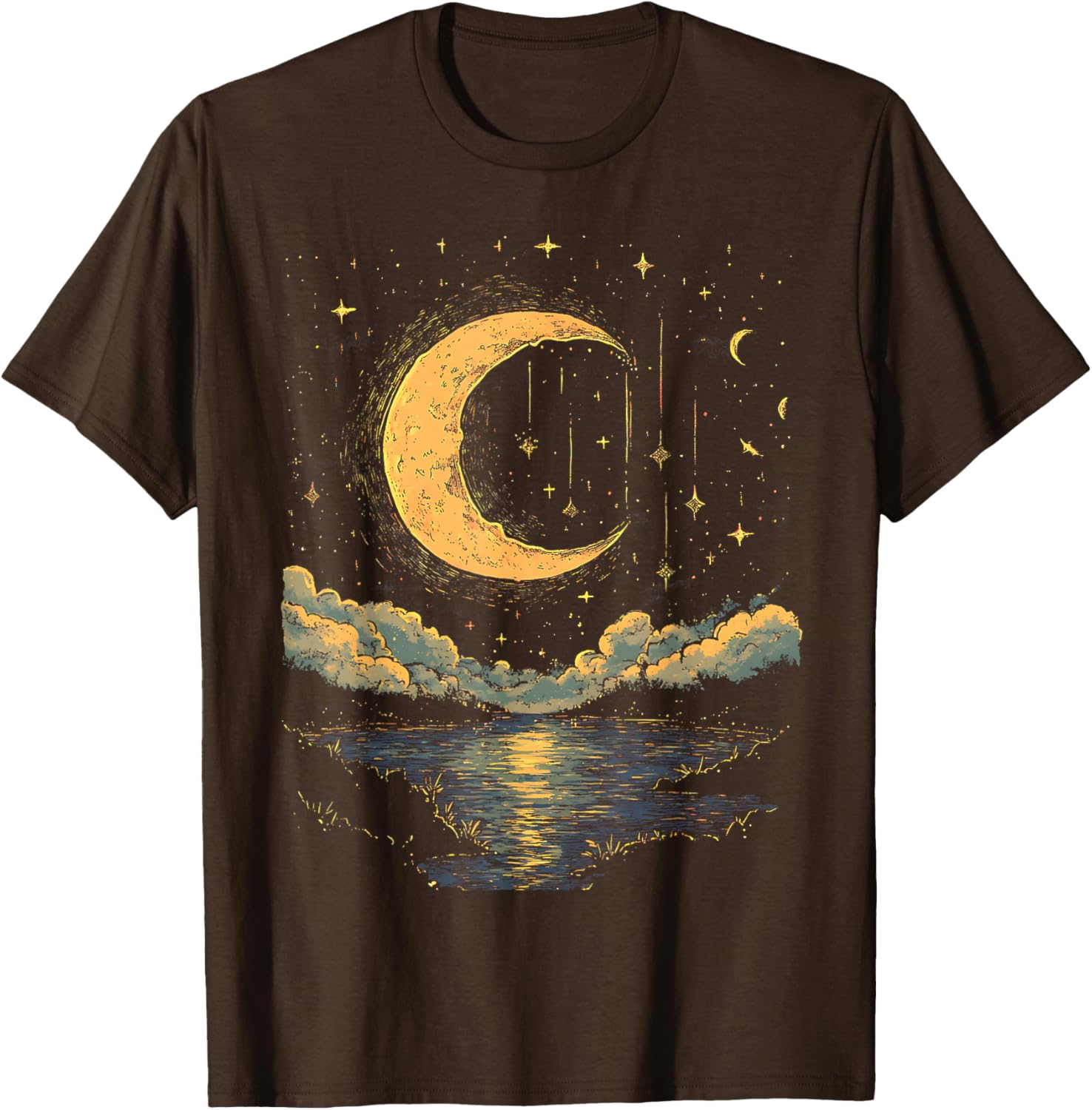 Boho Half Moon Vintage T-Shirt for Celestial Hippie Style Enthusiasts - 15