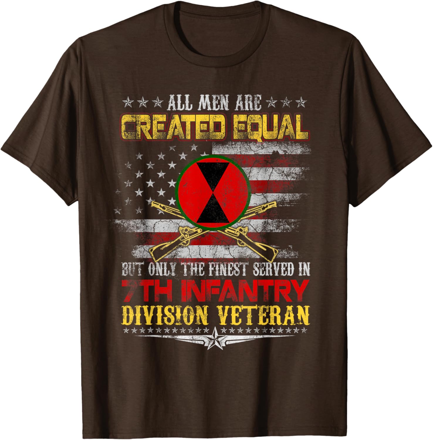 All Men Created Equal 7th Infantry Division Veteran T-Shirt for Heroes - 6