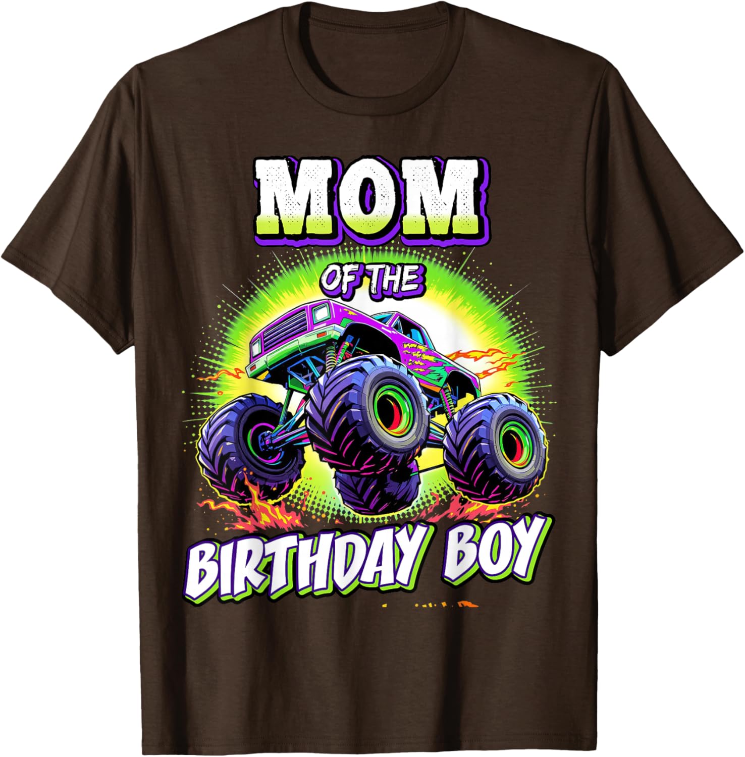 Mom of the Birthday Boy Monster Truck T-Shirt for Fun Celebrations - 4