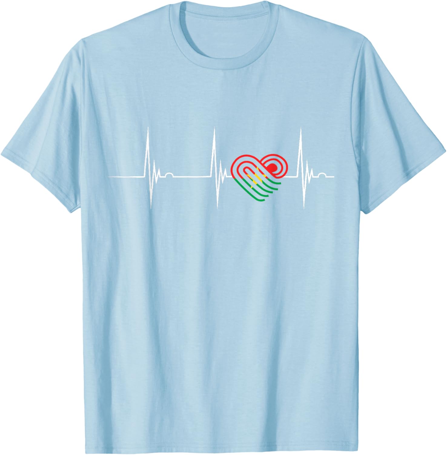 Burkina Faso Heartbeat EKG Pulse T-Shirt Celebrating Burkina Fasoan Roots - 6