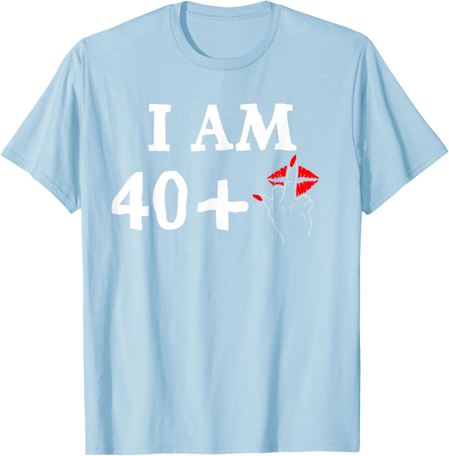 Funny 40th Birthday T-Shirt for Women I Am 40 Plus 1 Middle Finger Tee - 18