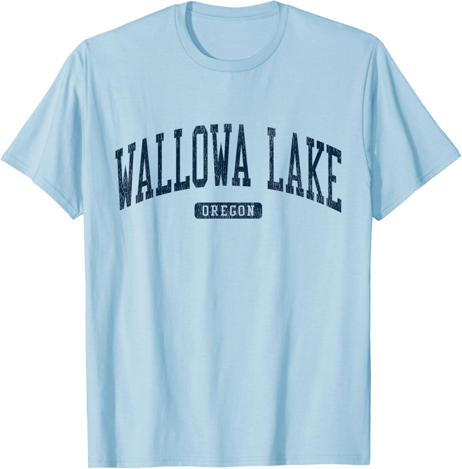 Wallowa Lake Oregon College Style Blue T-Shirt for Casual Wear - 13