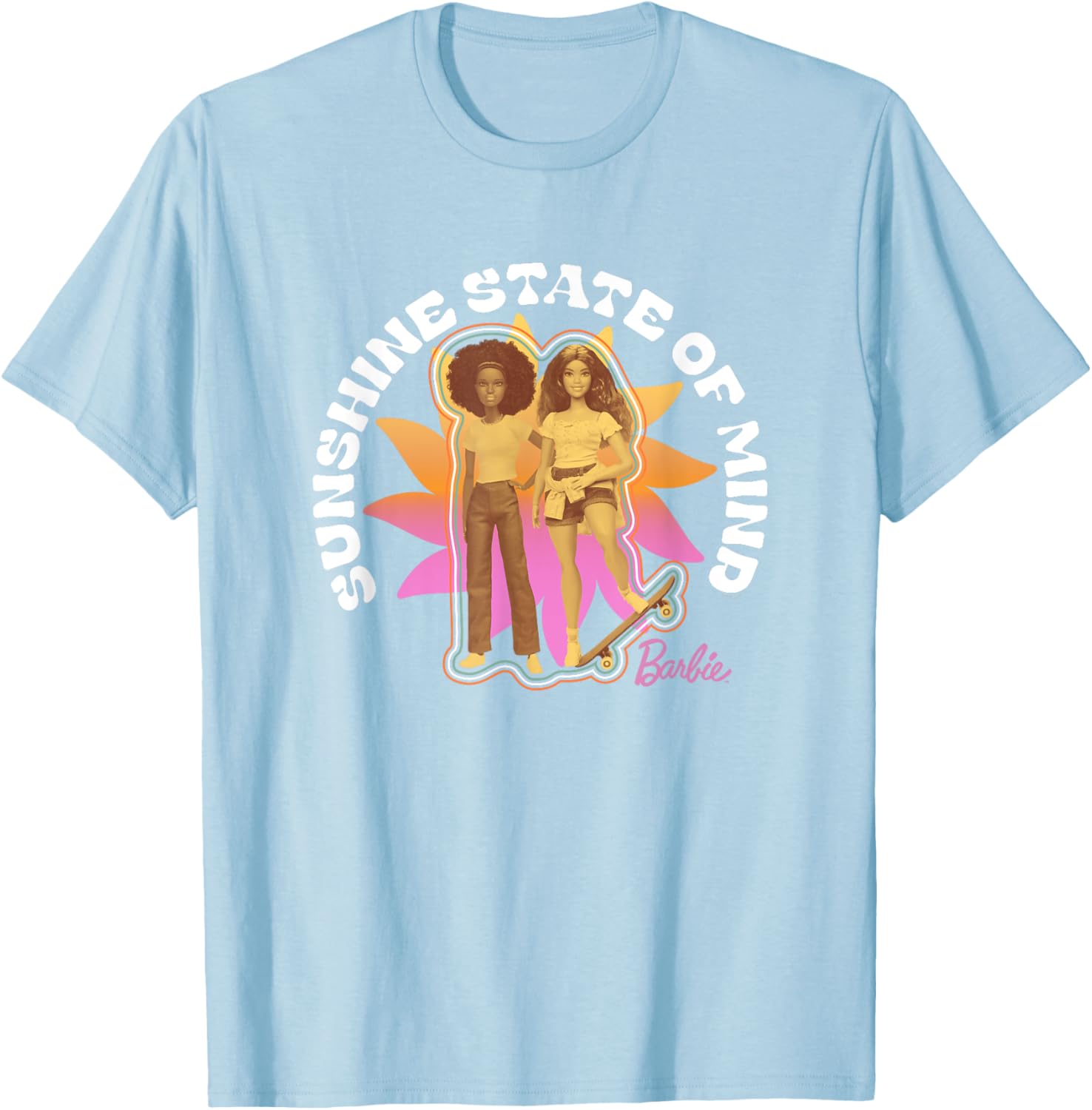 Barbie Sunshine State of Mind Let's Roll T-Shirt for Fun Trendy Style - 9