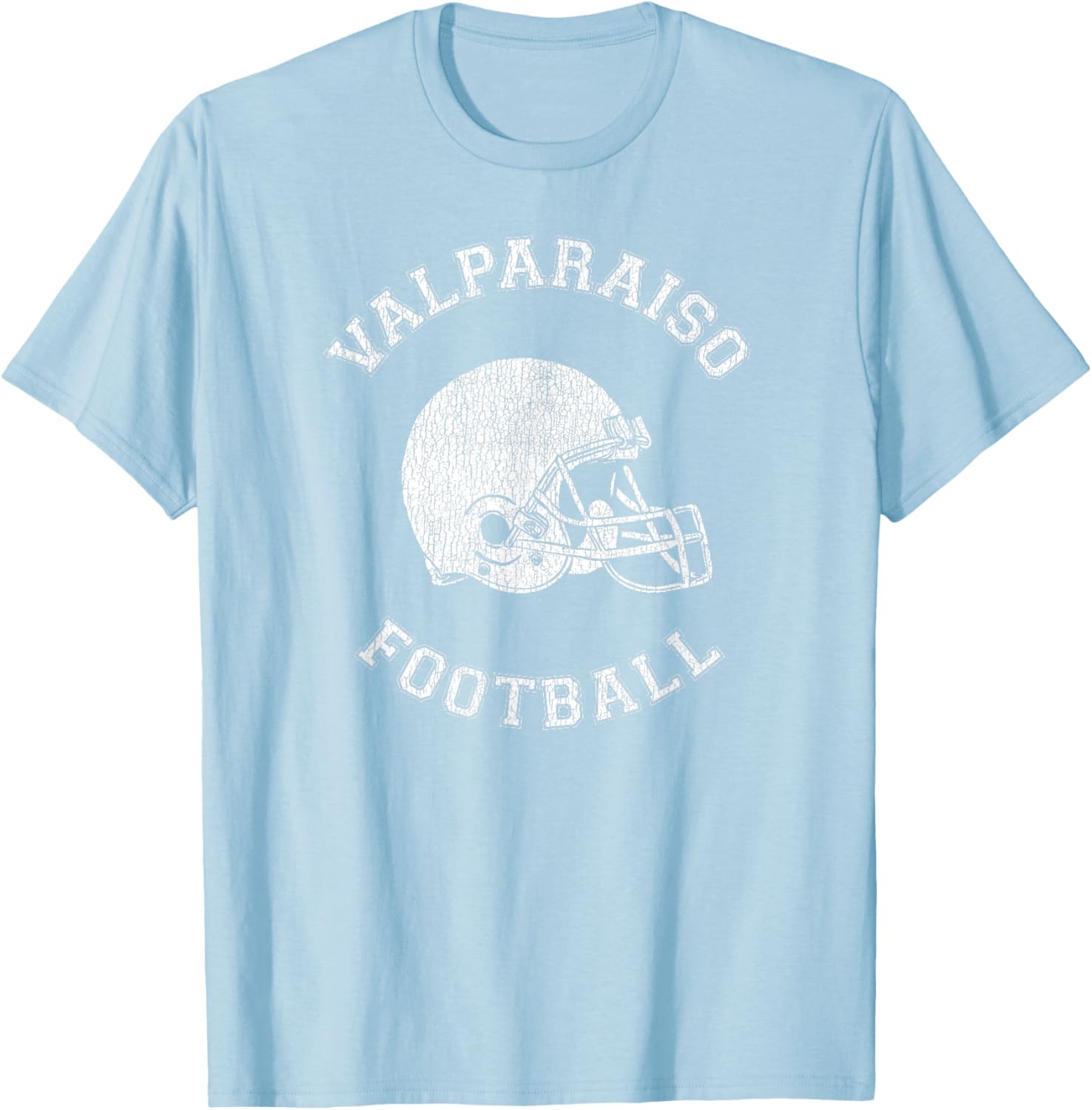 Valparaiso Retro 1980s Distressed Football T-Shirt for Vintage Style Lovers - 23