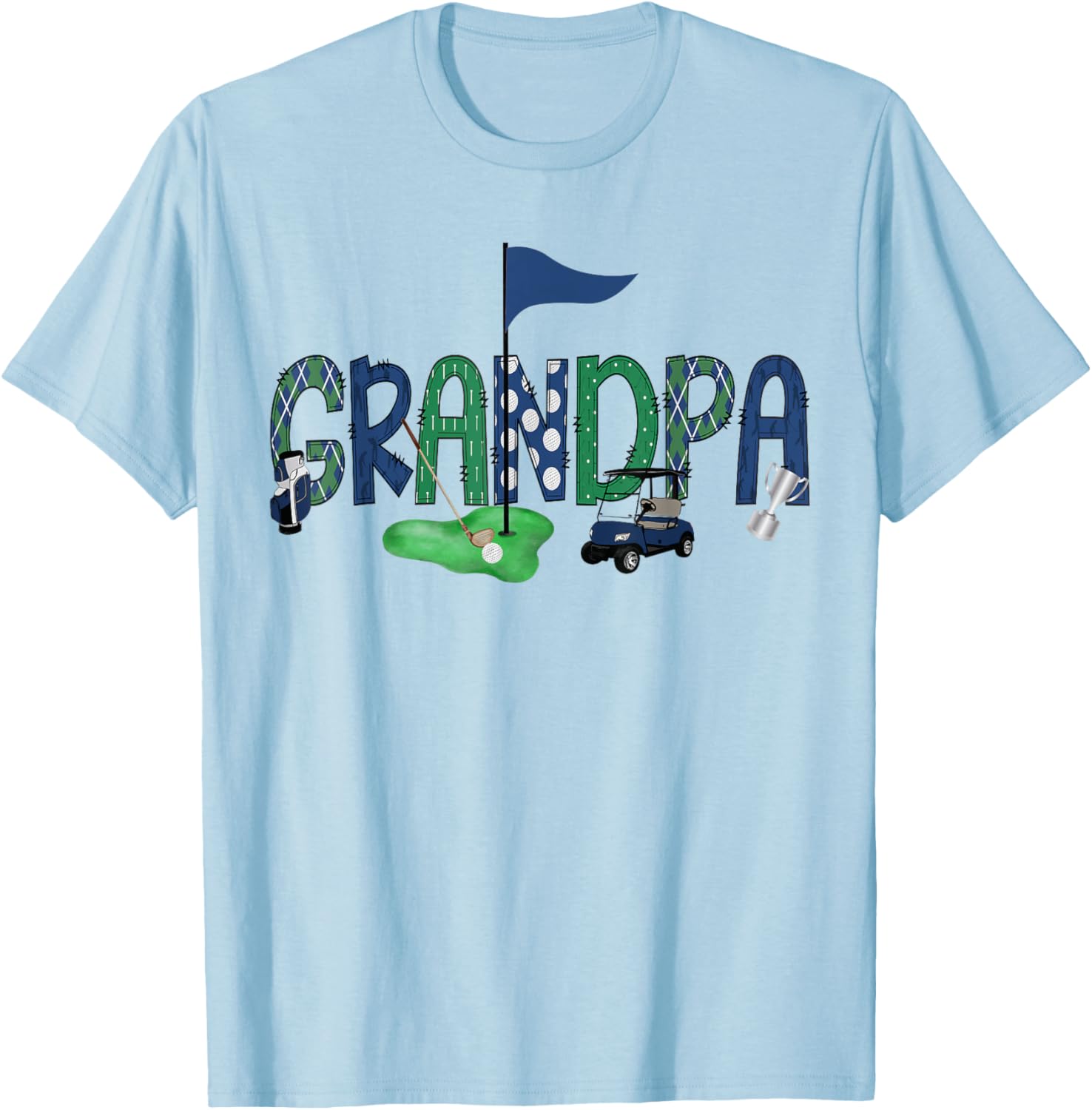 Grandpa Of The Birthday Boy Golf T-Shirt for Hole in One Celebrations - 3