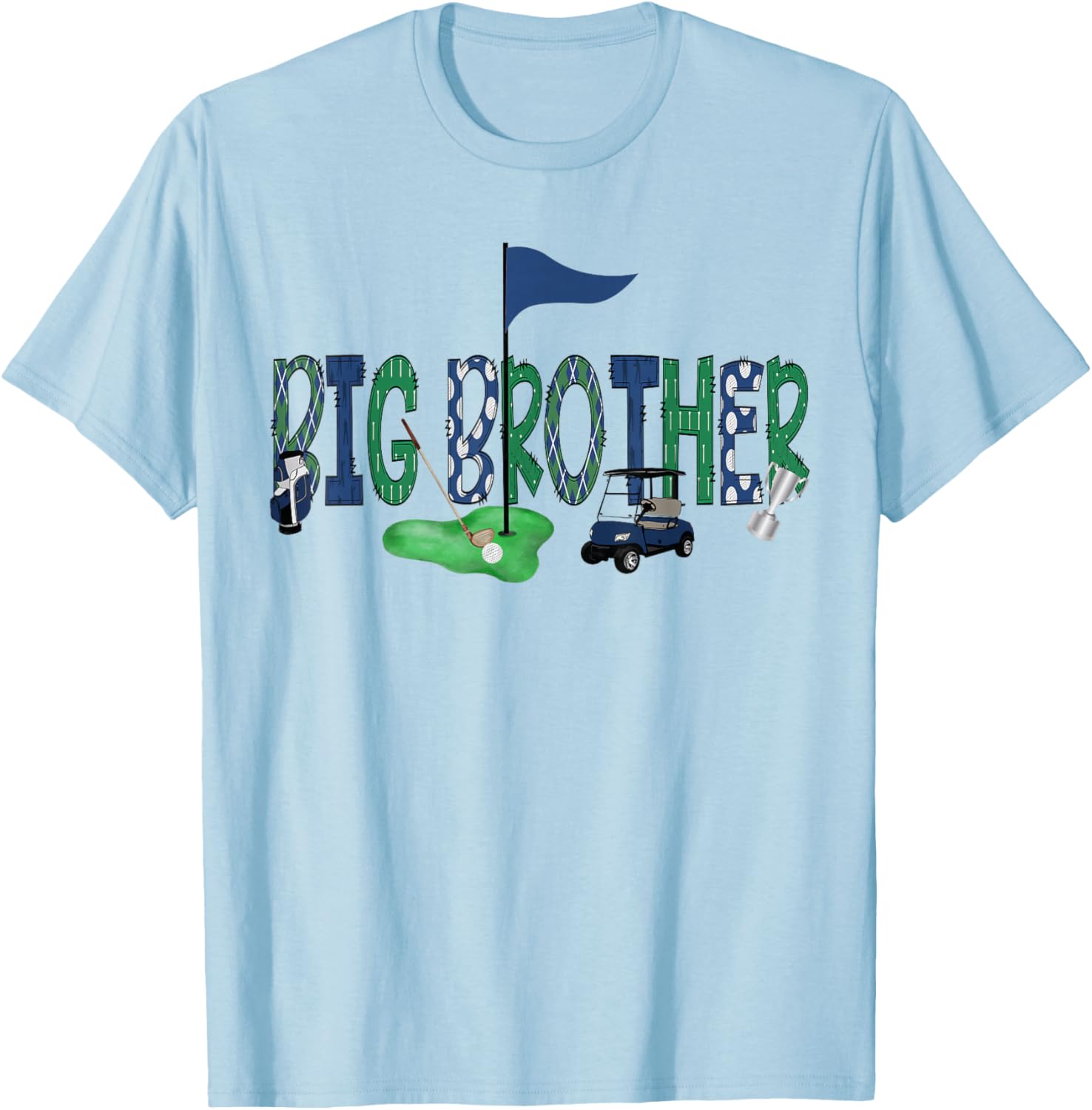 Big Brother Birthday Boy Golf T-Shirt for Hole in One Celebration - 5