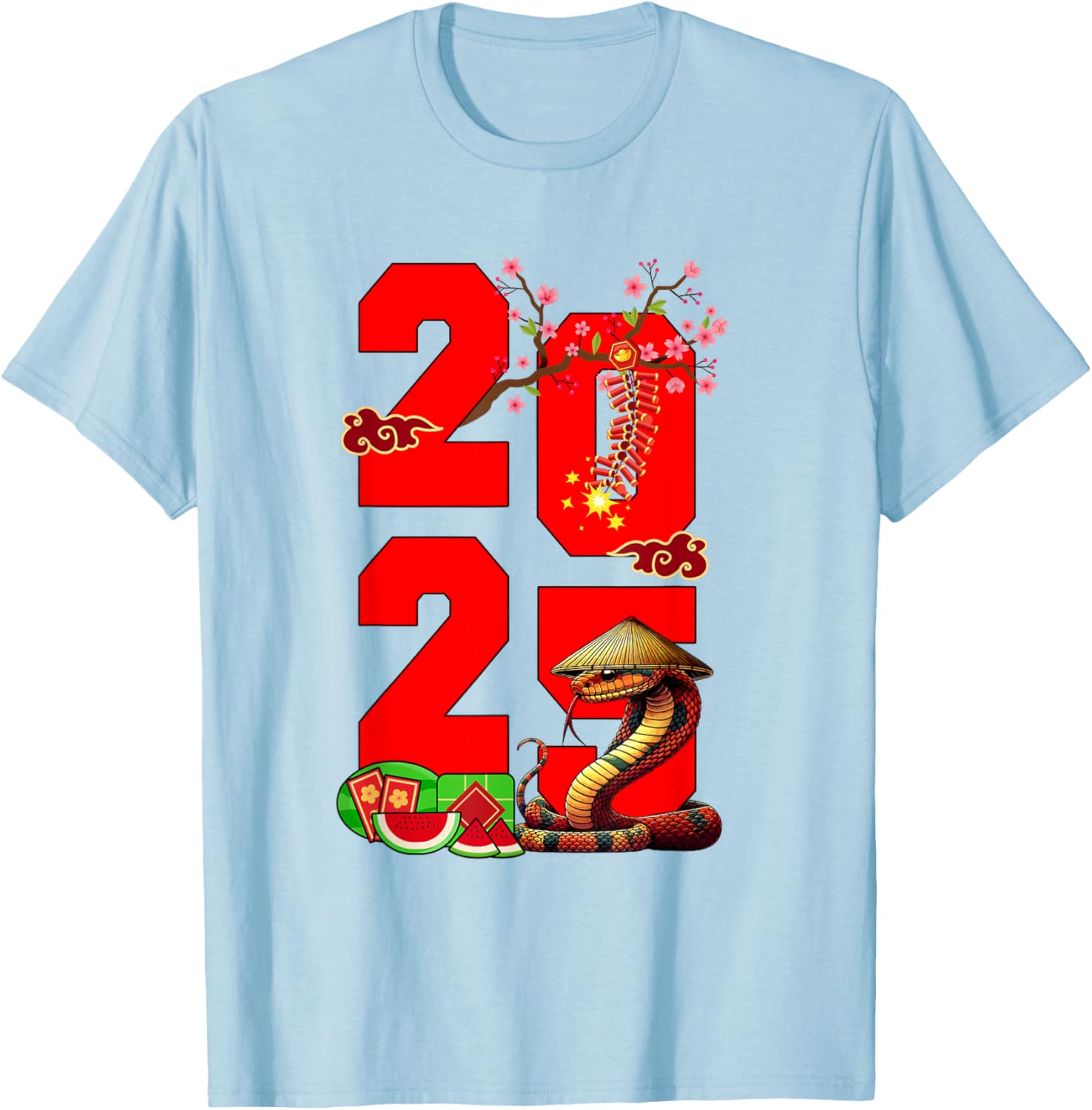 2025 Vietnamese Lunar New Year Snake Family T-Shirt for Festive Fun - 3