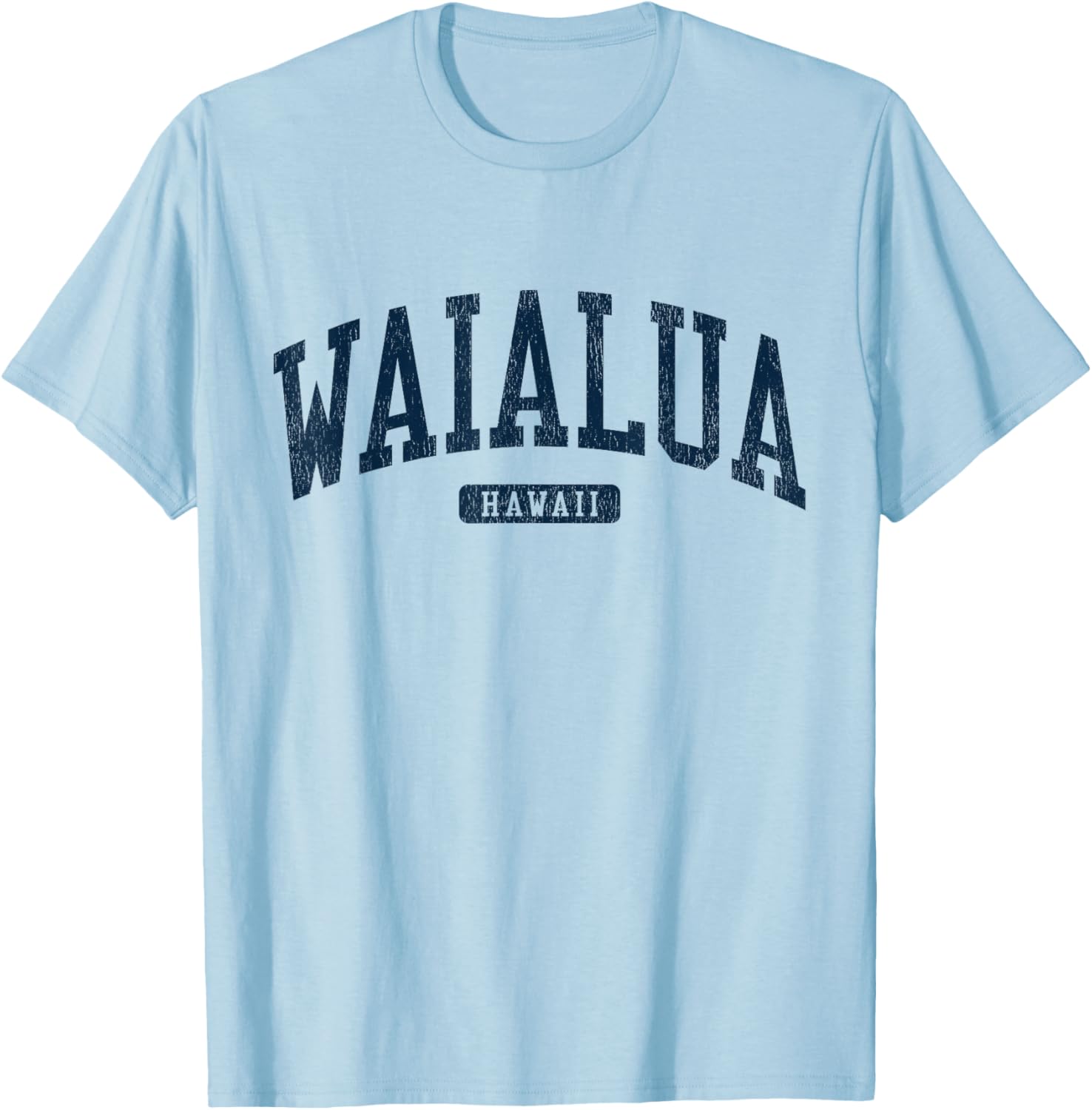 Waialua Hawaii College Style Blue T-Shirt for Casual Wear and Comfort - 11