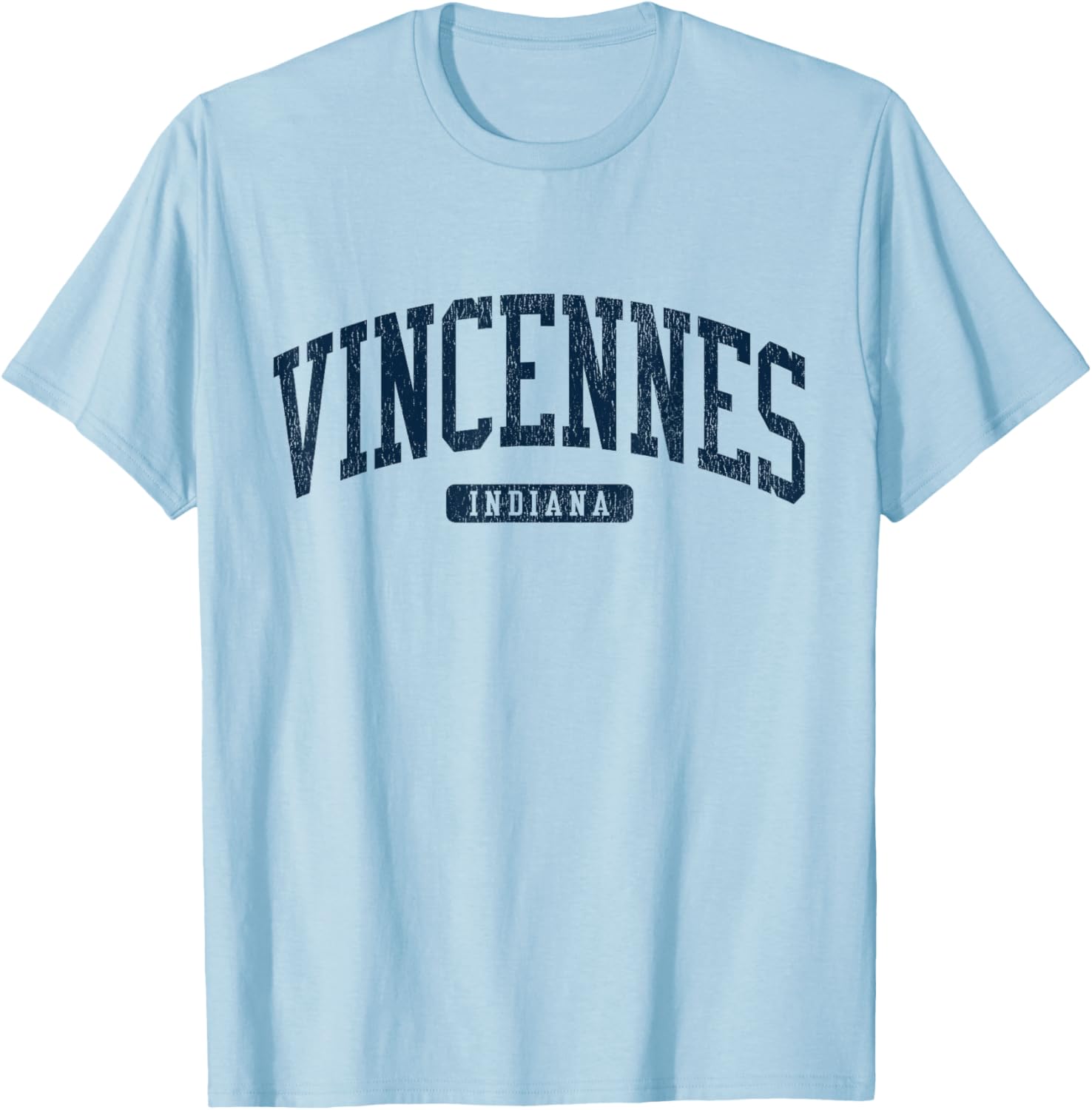 Vincennes Indiana College Style Blue T-Shirt for Students and Alumni - 3