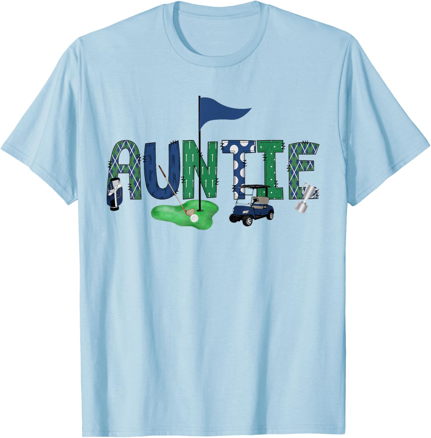 Auntie Of The Birthday Boy Golf T-Shirt for a Fun Celebration - 5