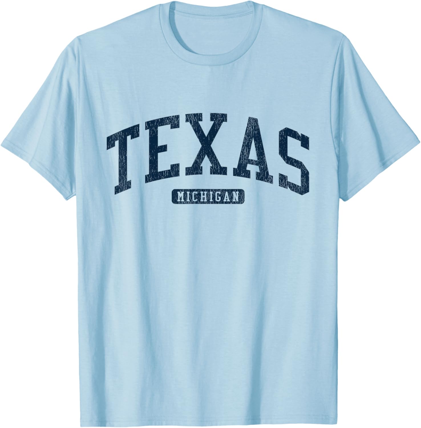 Texas Michigan College Blue T-Shirt Stylish Casual Wear for Students - 8