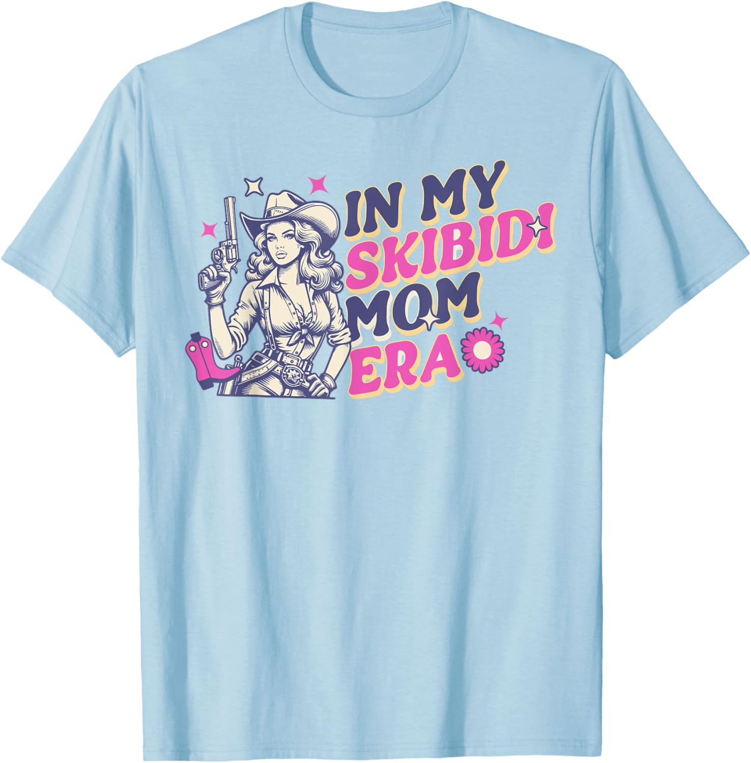 Vintage Skibidi Mom Era Cowgirl Western Rodeo T-Shirt for Women - 11