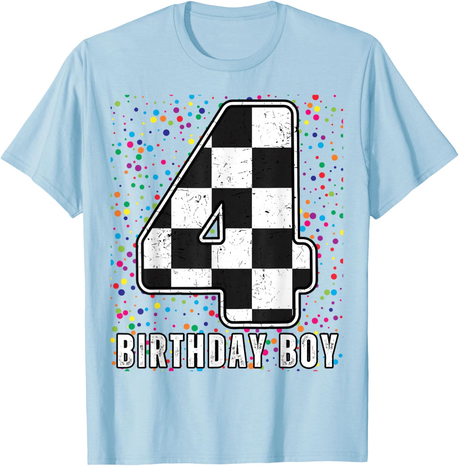 It's My 4th Birthday Racing Car Shirt for Boys Fun Family T-Shirt - 4