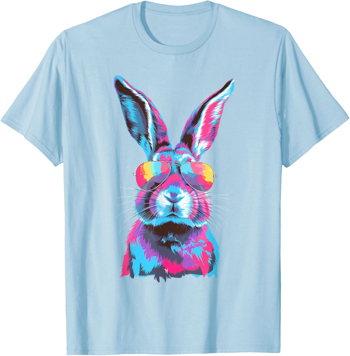 Bunny Face Sunglasses T-Shirt for Easter Fun - Men, Women, Kids - 13