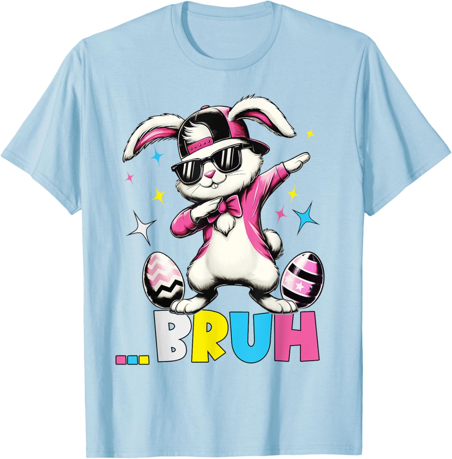 Cool Dabbing Bunny Sunglasses Easter T-Shirt for Kids and Teens - 27