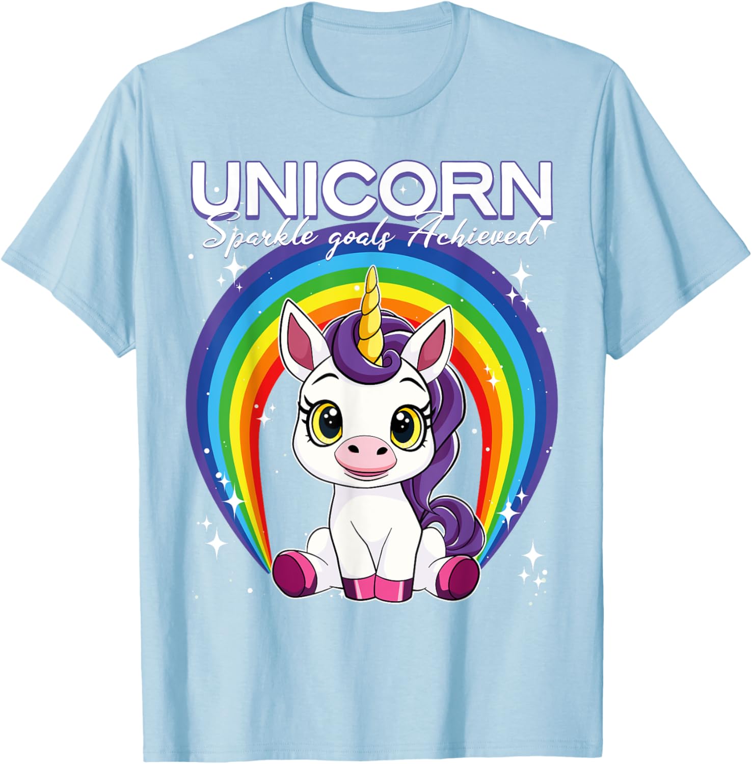 Unicorn Sparkle Goals Achieved T-Shirt for Dreamers and Believers - 18