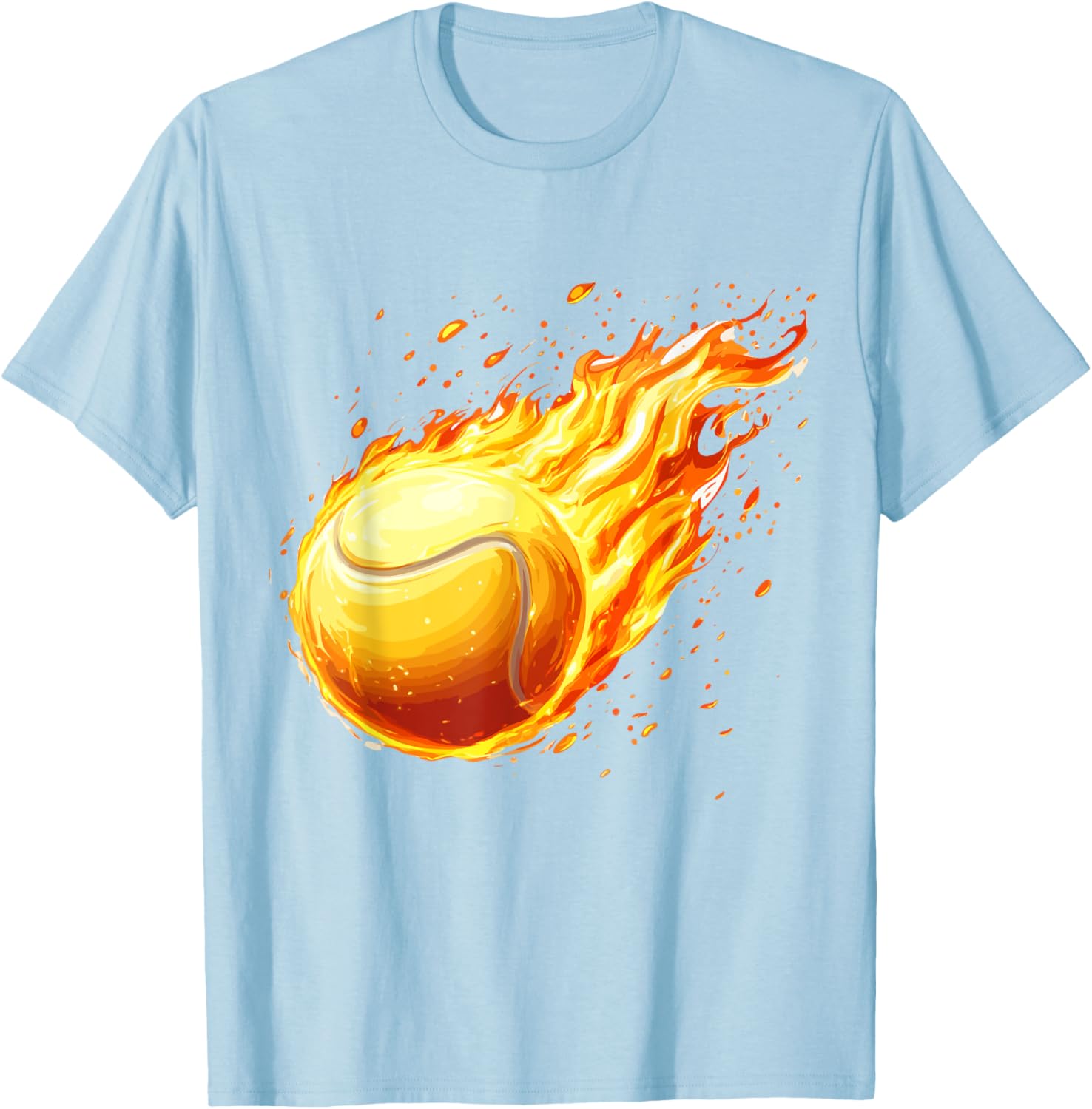 Burning Tennis Ball Fire Tee for Passionate Tennis Players - 7