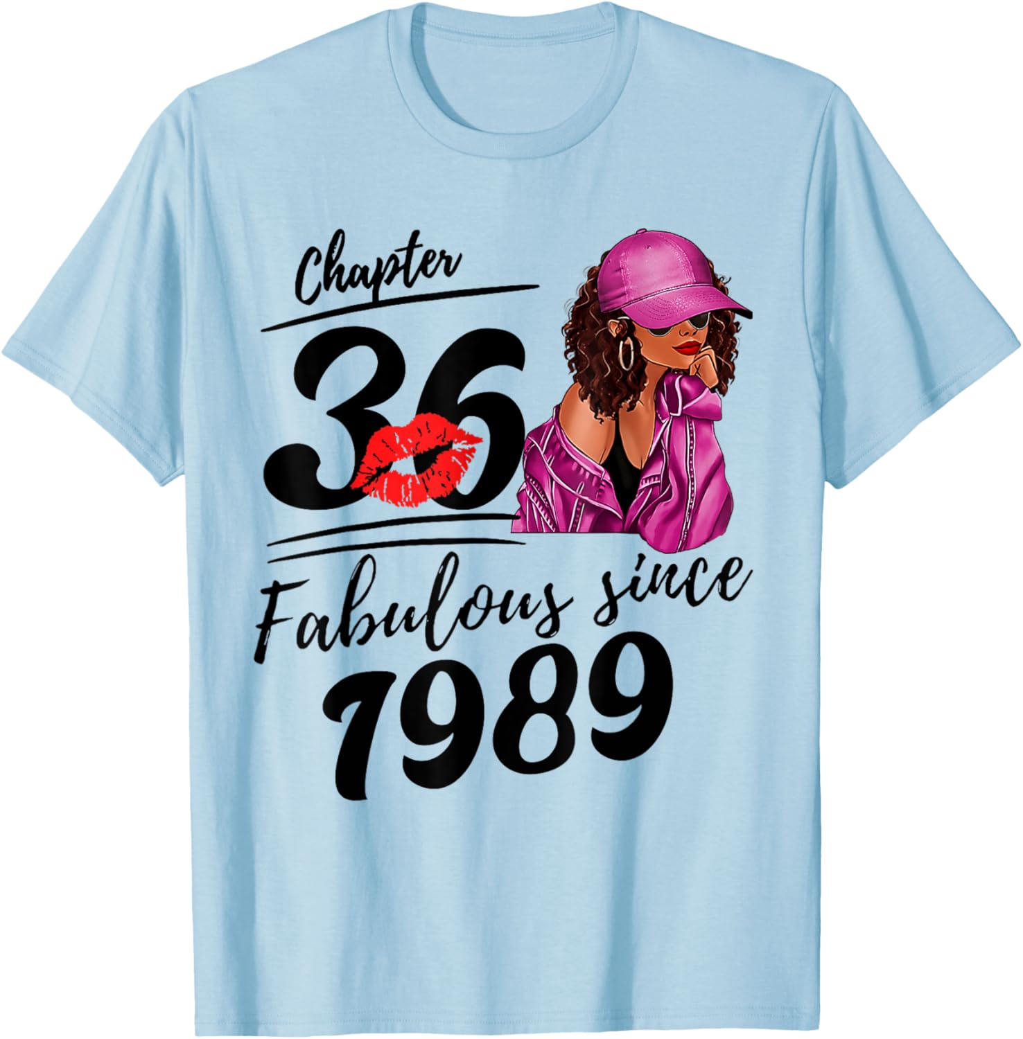 Fabulous Since 1989 Black Women 36th Birthday T-Shirt for Celebrations - 6