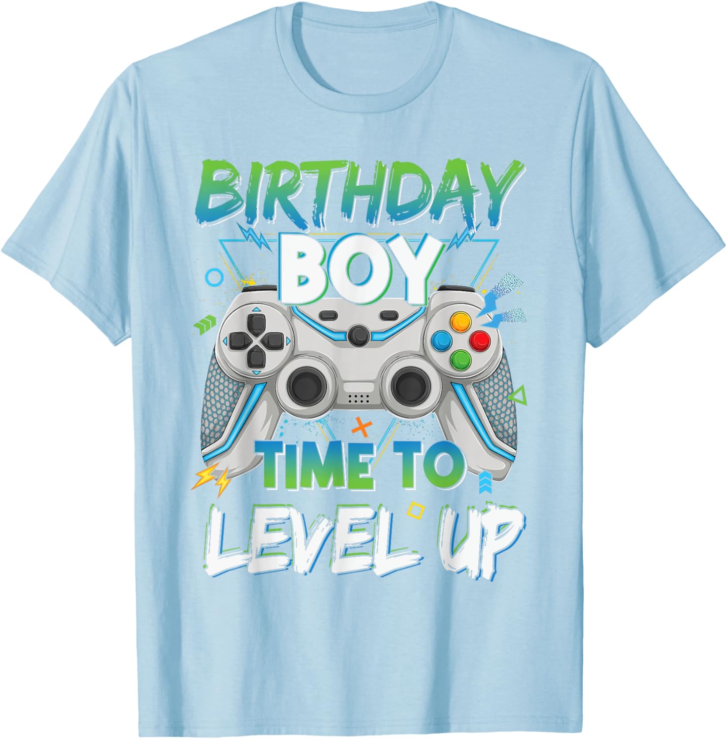 Level Up Gaming Birthday Boy T-Shirt for Young Gamer Boys - 8