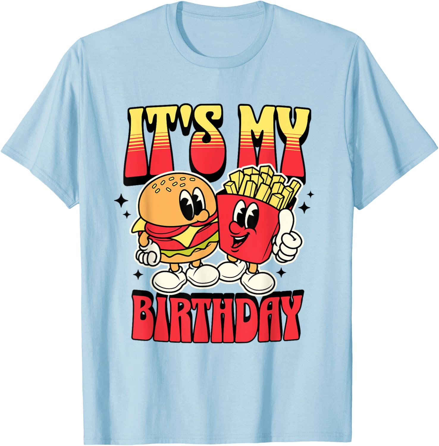 Burger Birthday Party T-Shirt for Fun Burger and Fries Lovers - 3